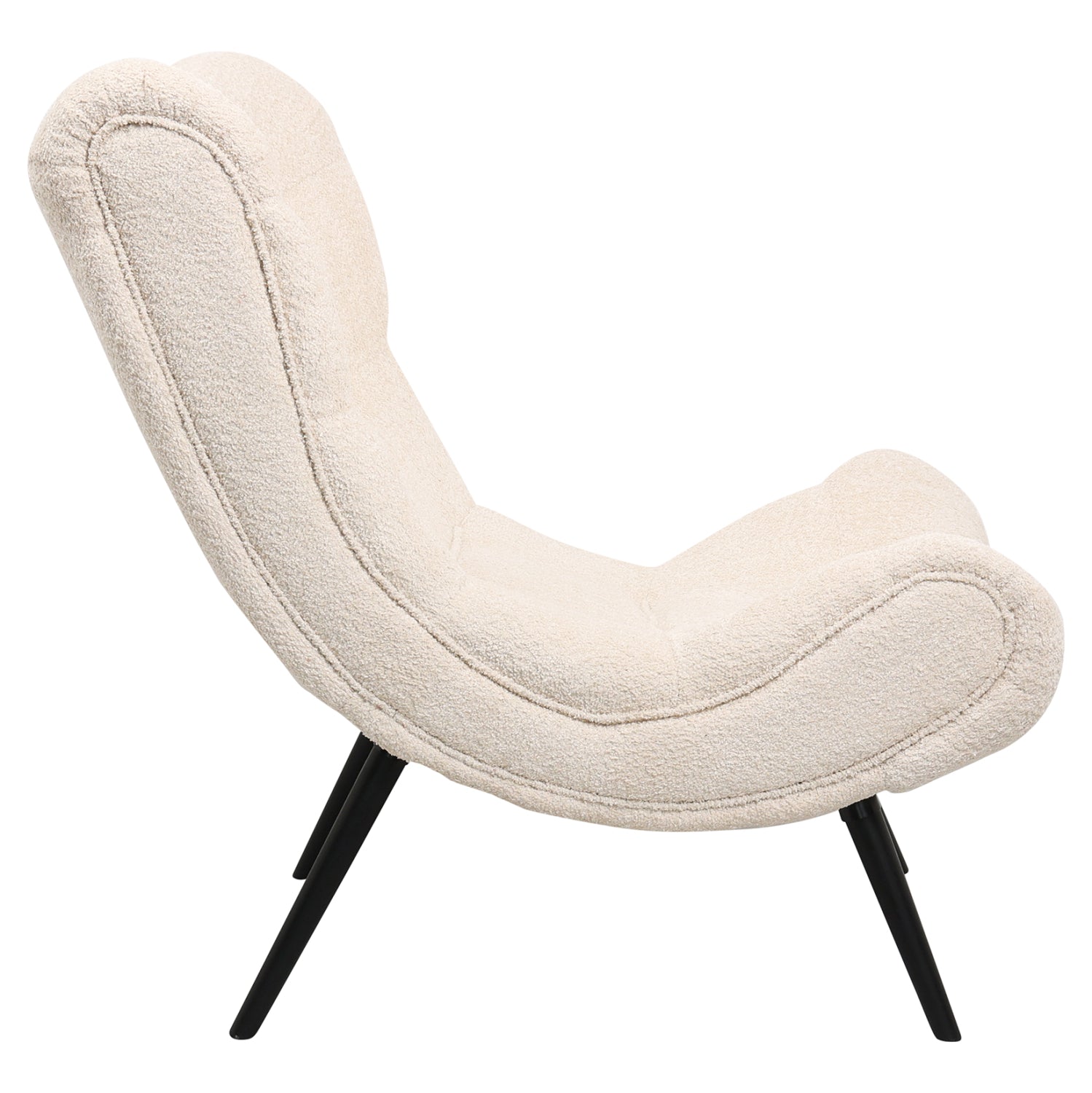 Кресло Брим букле цвят екрю 97x80x100