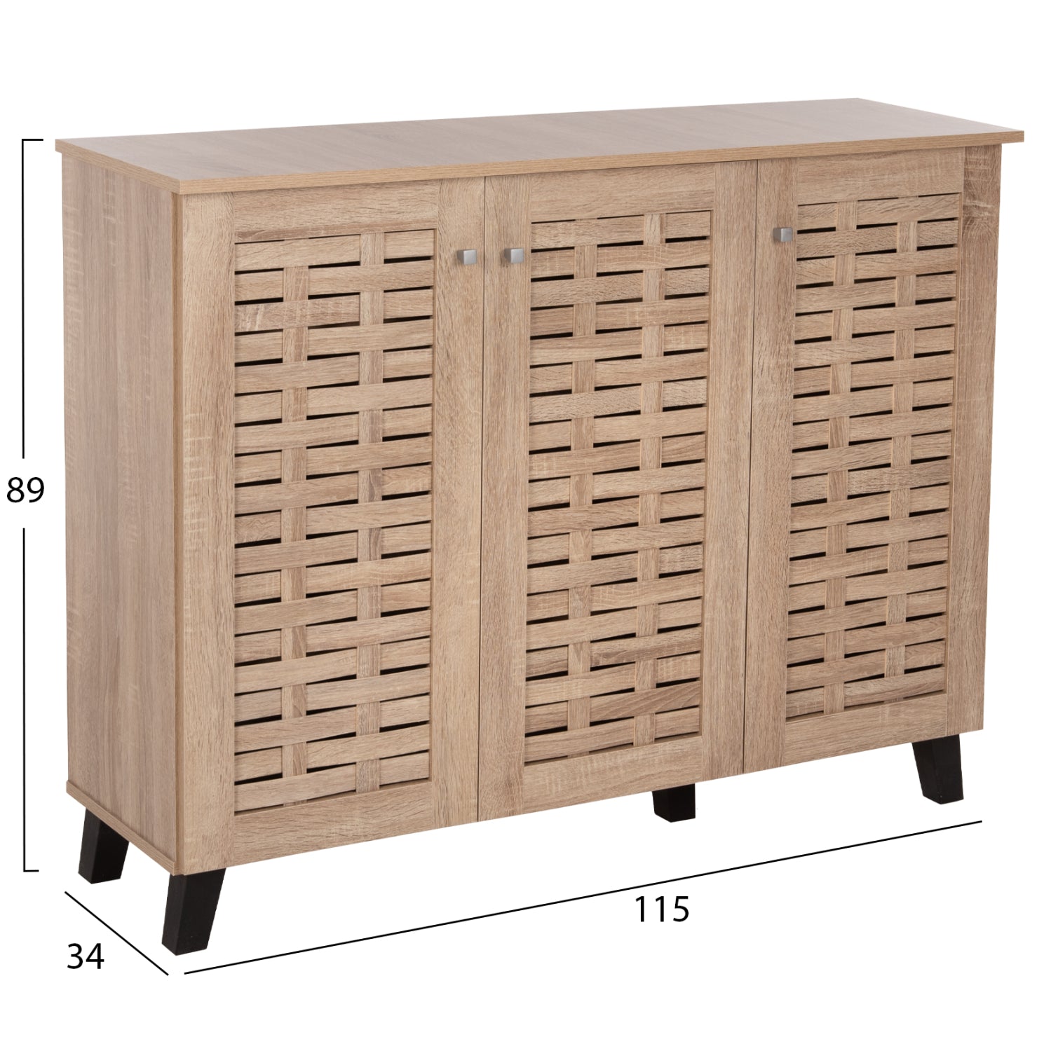 Шкаф за обувки PRODY цвят сонома 115x34x89см