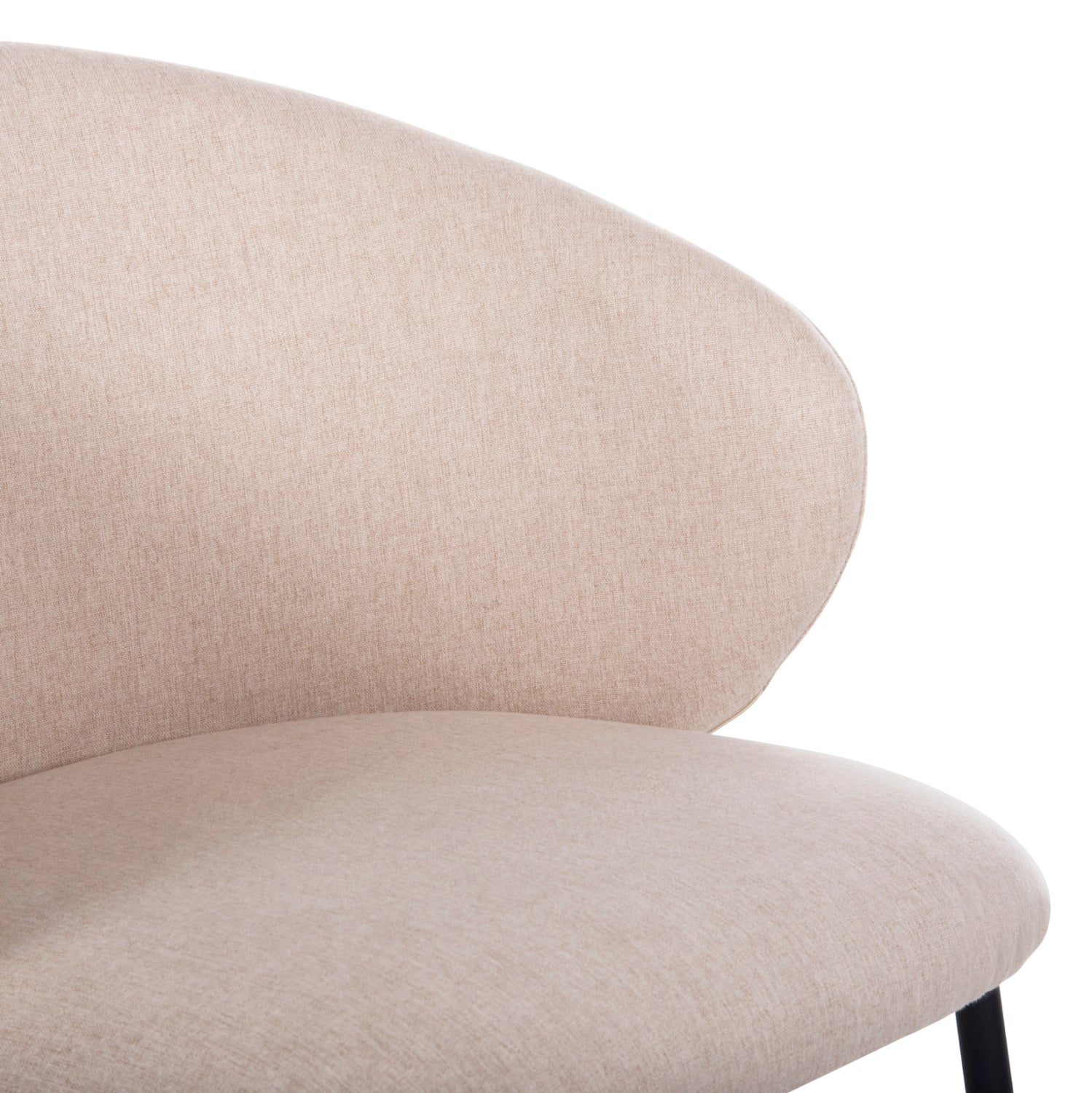 Стол ISIAH бежовa дамасka-черни метални крака 56x56x76см.