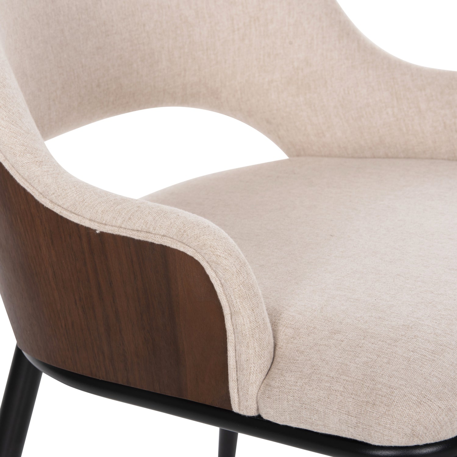 Стол DELF цвят бежов-орех 48x55x76