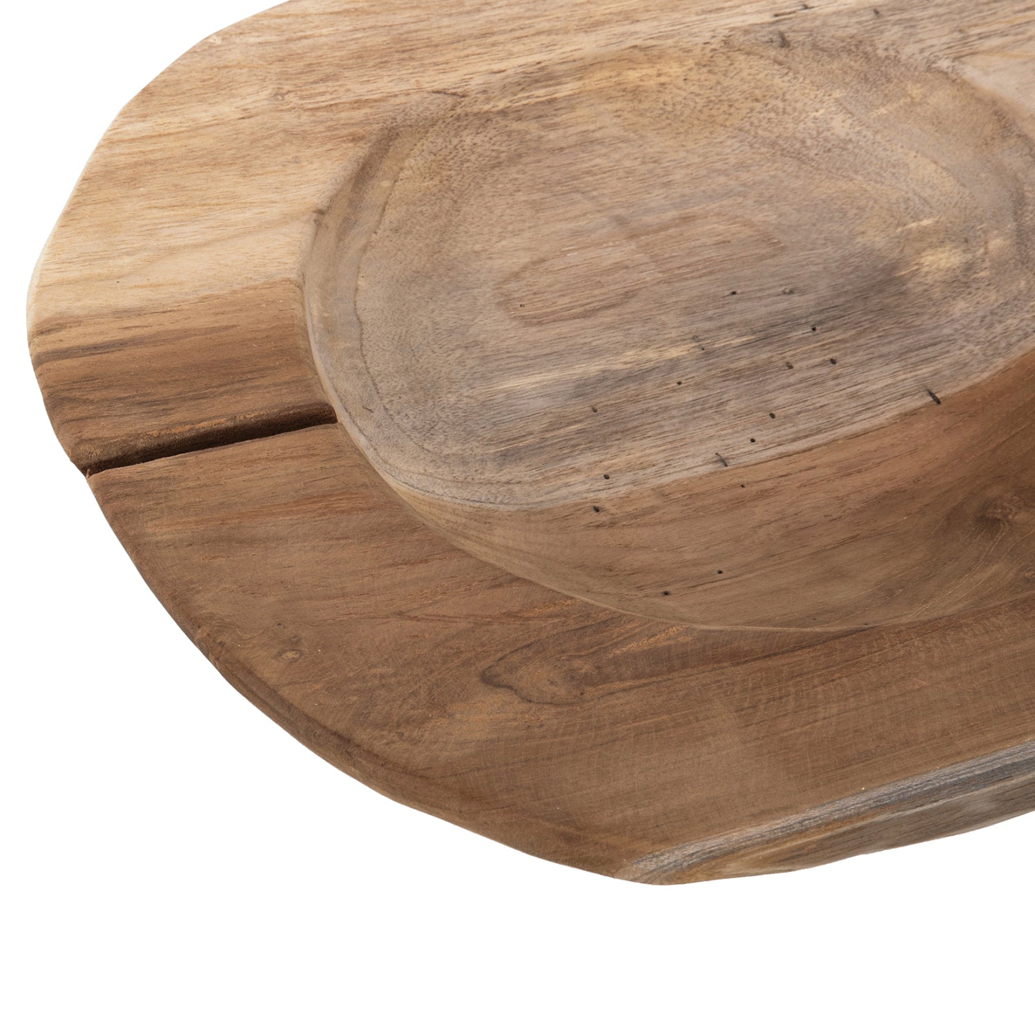 Дървена купа YOKI тиково дърво натурал Φ39x6,5