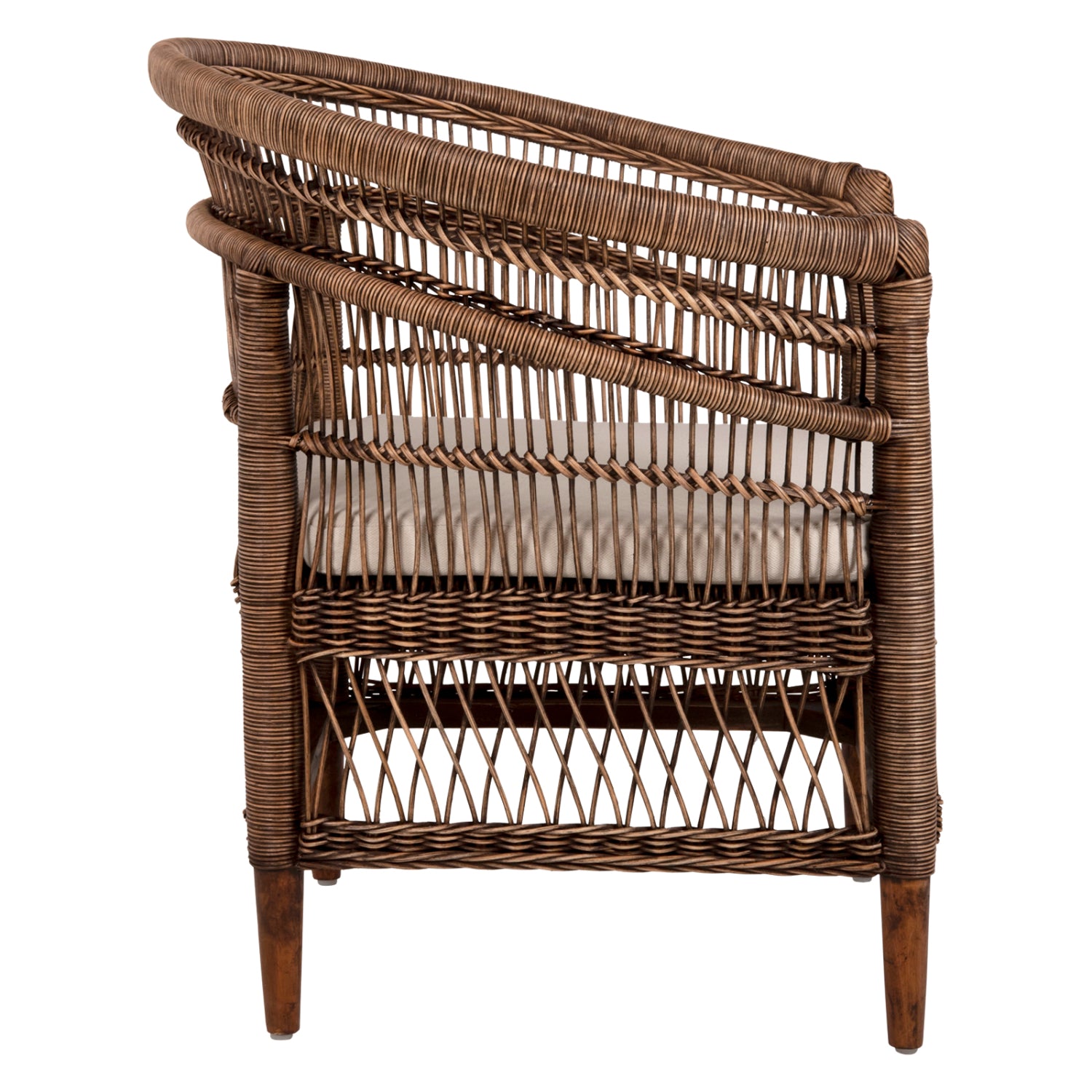 Фотьойл MALAWI цвят кафяв-бял 80x70x86