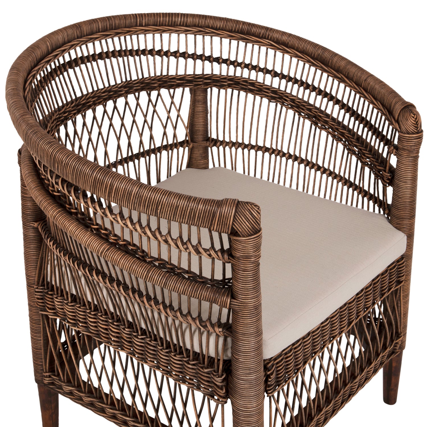 Фотьойл MALAWI цвят кафяв-бял 80x70x86