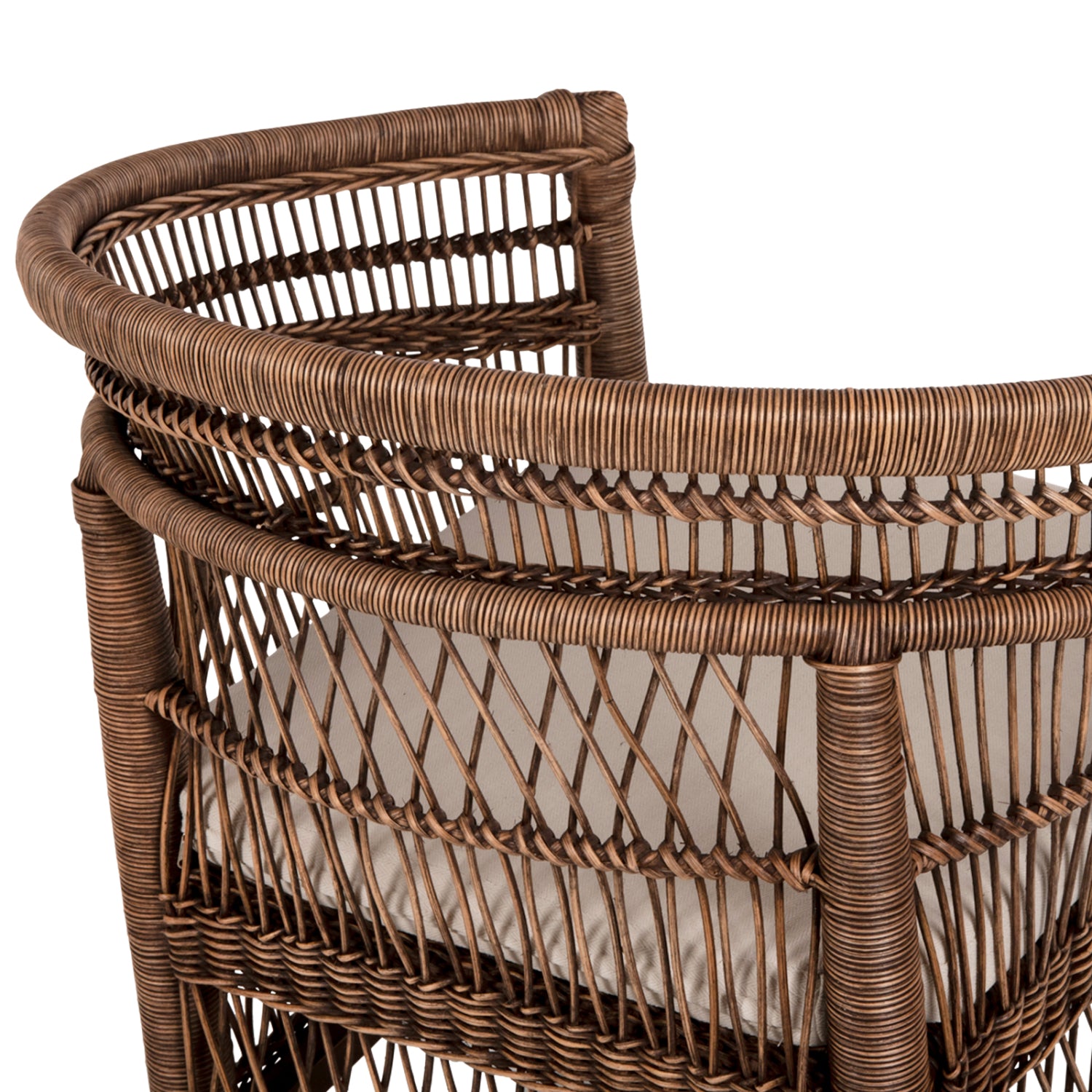 Фотьойл MALAWI цвят кафяв-бял 80x70x86