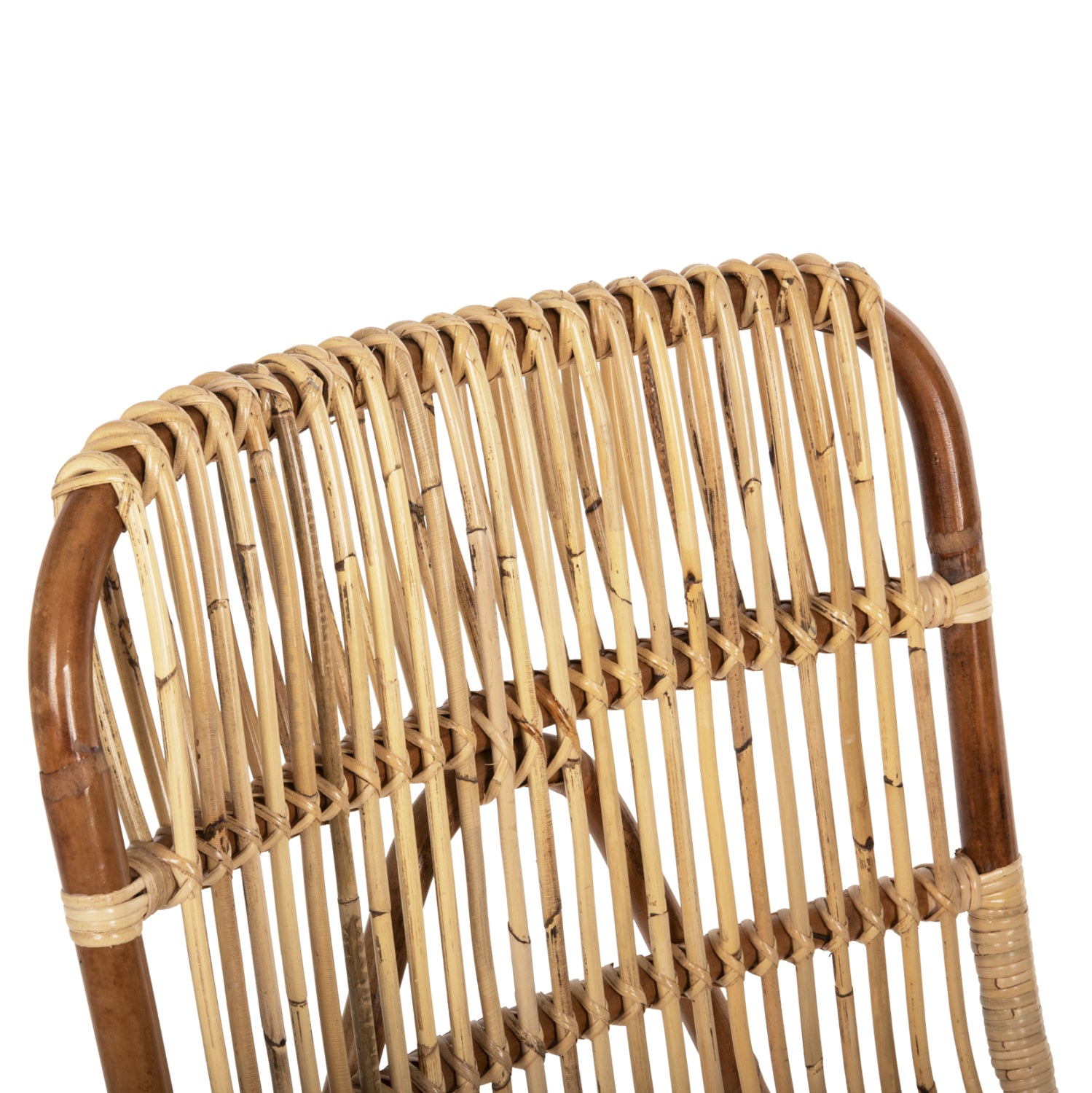 Градински фотьойл от ратан Bronny в естествен цвят 60x82x92в см