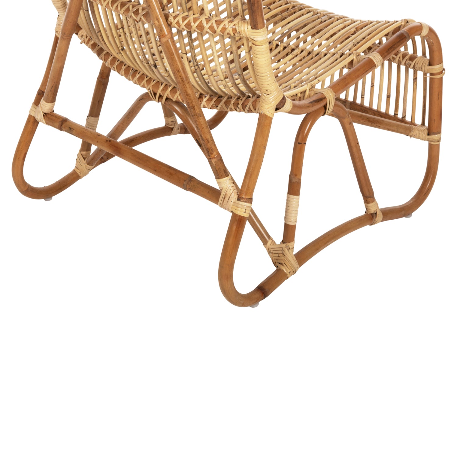 Градински фотьойл от ратан Bronny в естествен цвят 60x82x92в см