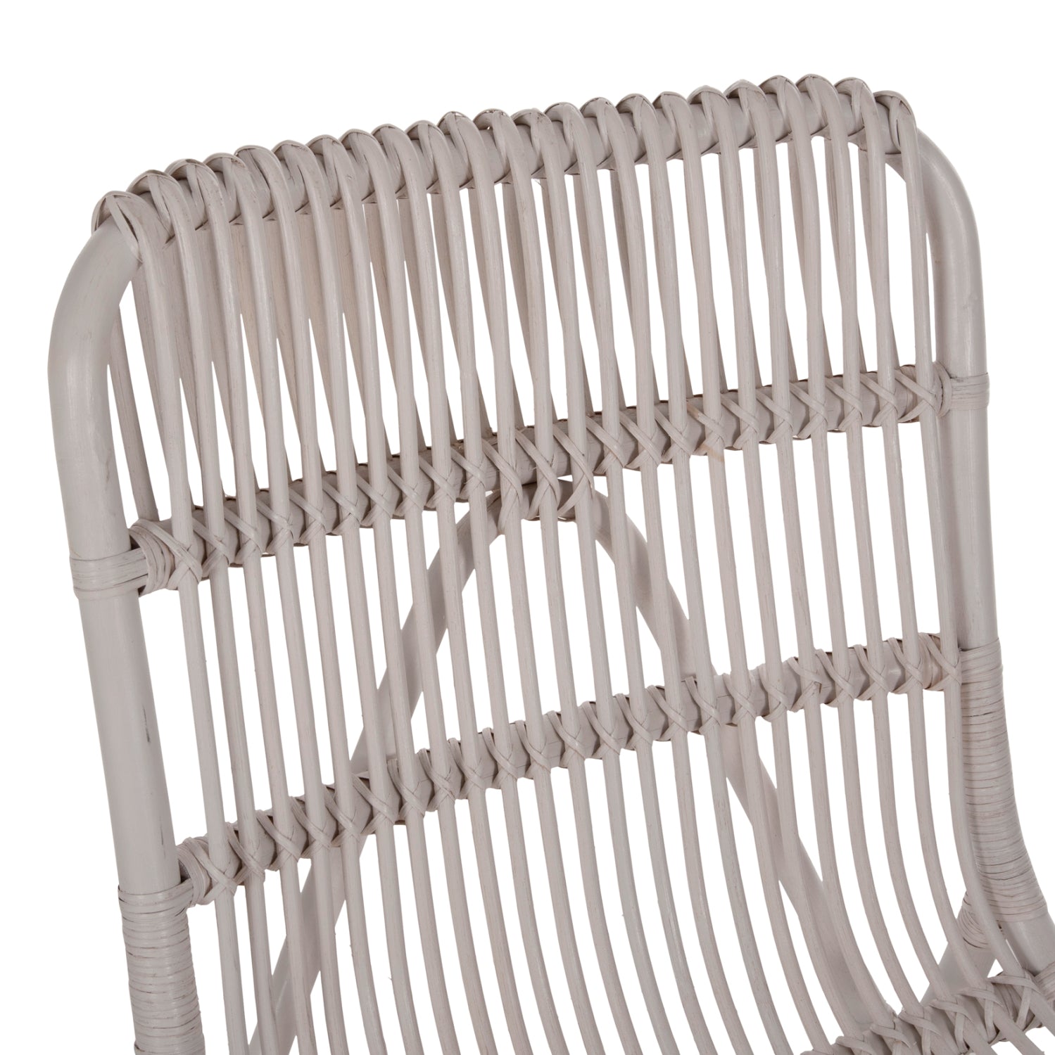 Градински ратанов фотьойл Вronny в бял цвят 60x82x92см