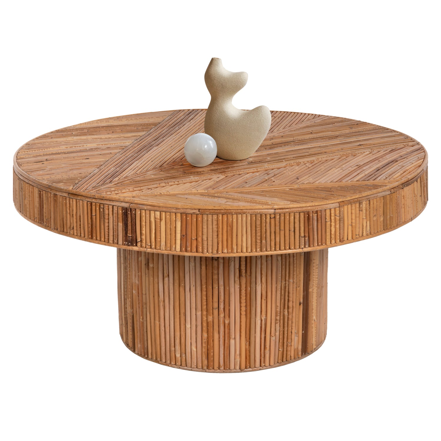 Холна маса GATSBY естетсвен цвят Φ100x50см