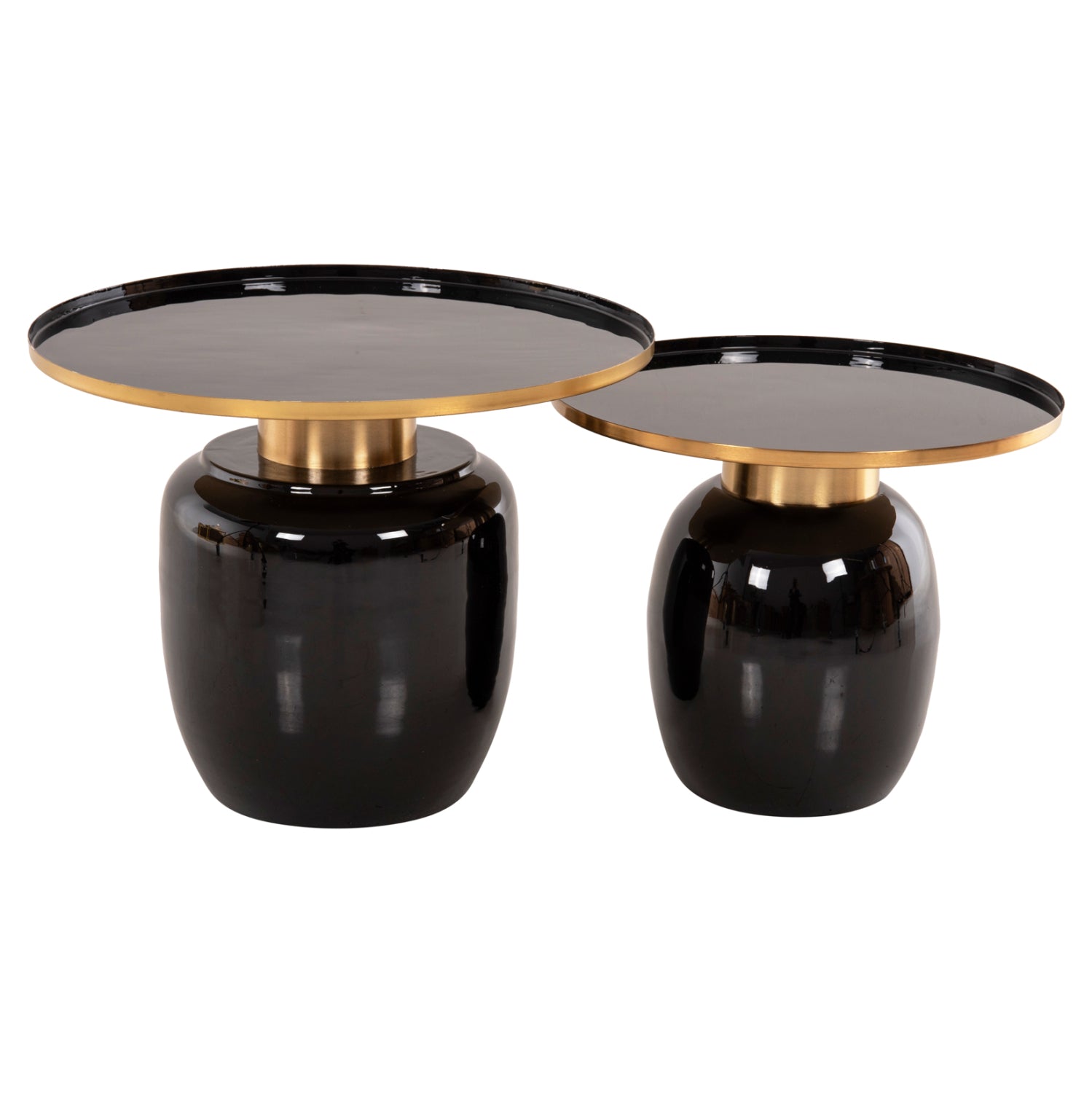 Помощни маси Фринкс цвят златист-черен