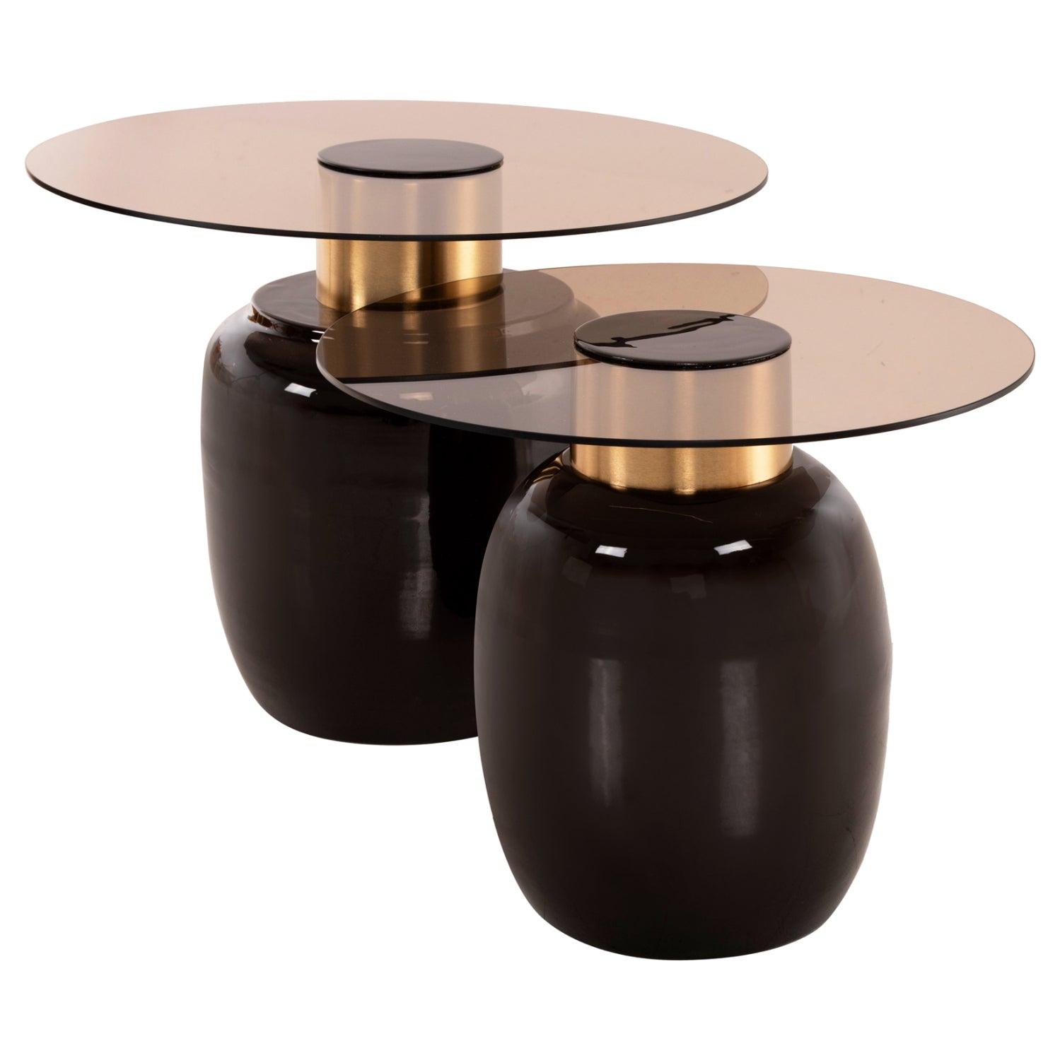 Помощни маси FRYN цвят златист-кафяв Φ60 и Φ50 см