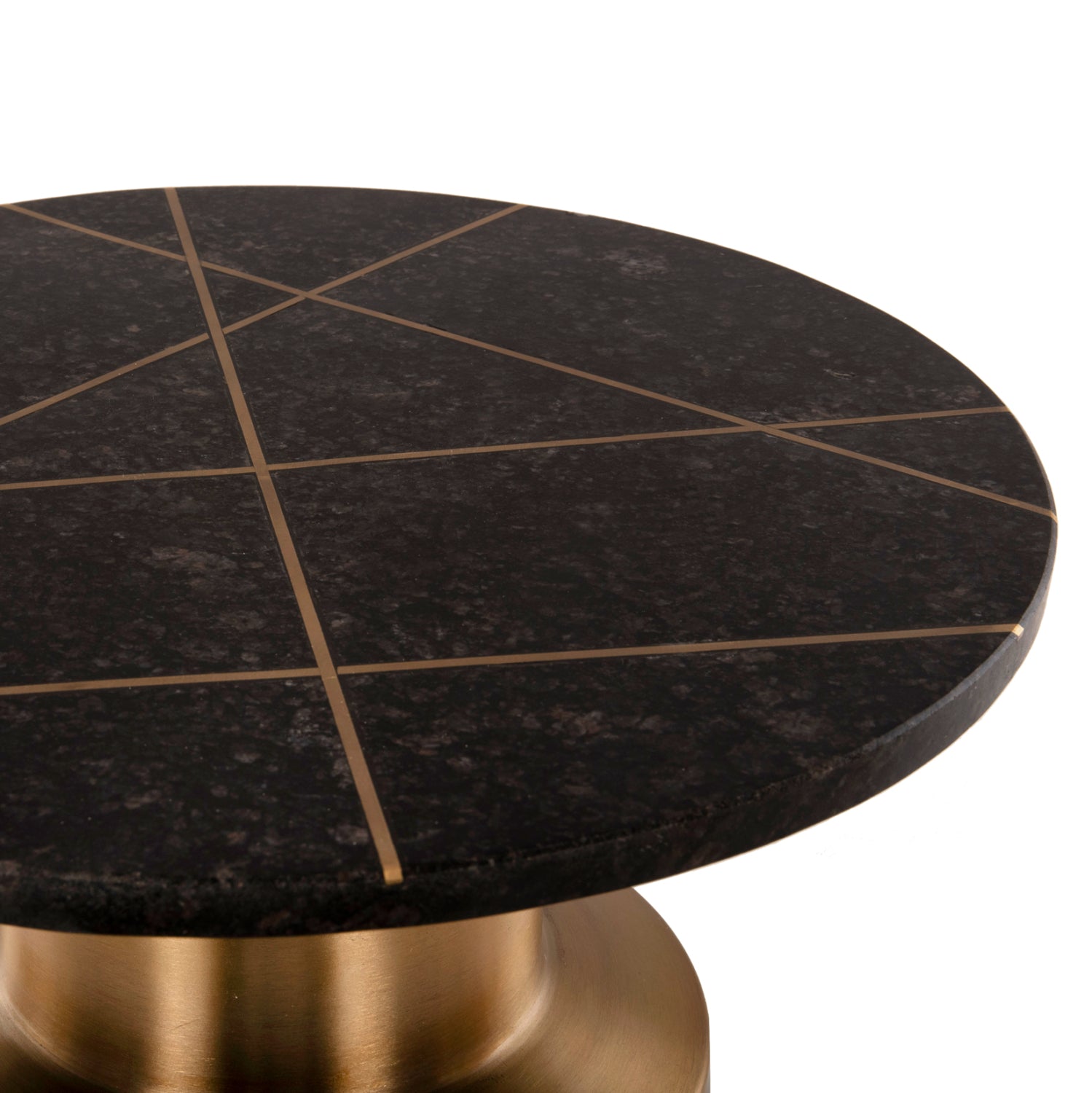 Помощна маса CLAYDEE Φ41x54,5 цвят черен-златист