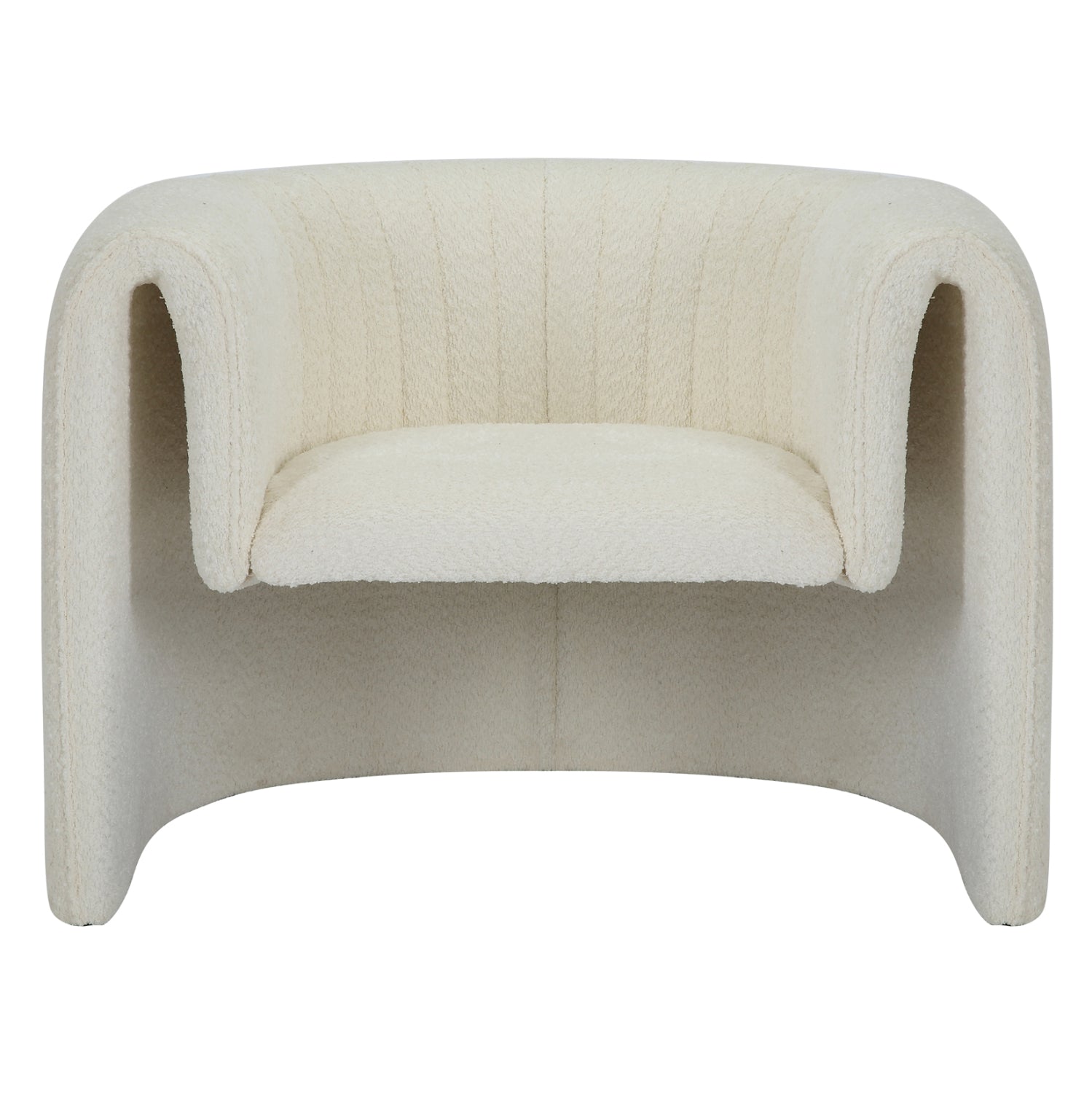 Кресло Райкър букле бял цвят