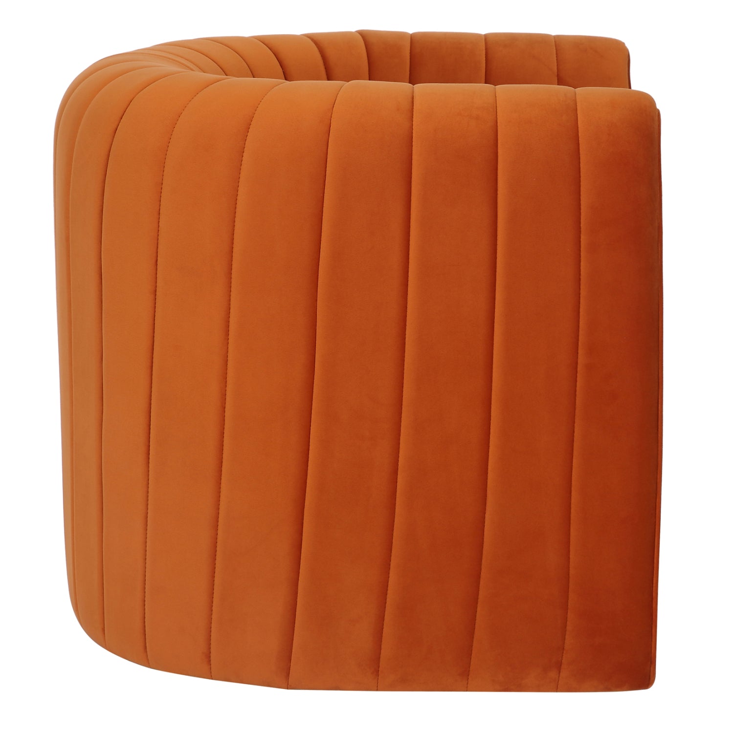 Kресло RIKER метална рамка-оранжево кадифе 92x74x69см.
