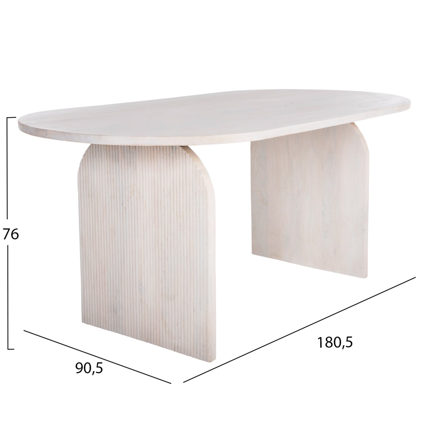 Трапезна маса ΗΟΝΚΥ натурал 180,5x90,5x76