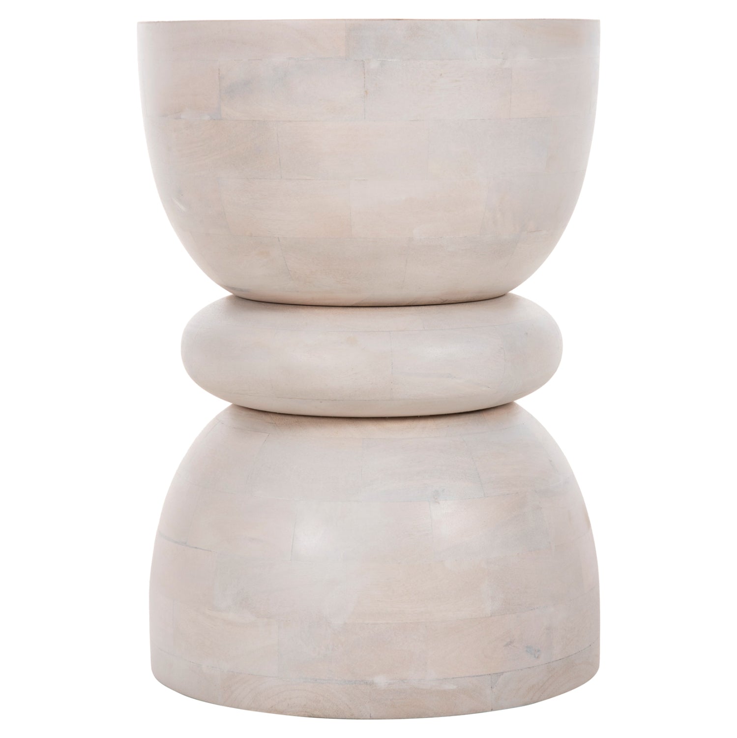 КРЪГЛА ТАБУРЕТКА МОДИФ МАНГО В БЯЛ ЦВЯТ Φ35x51H см.