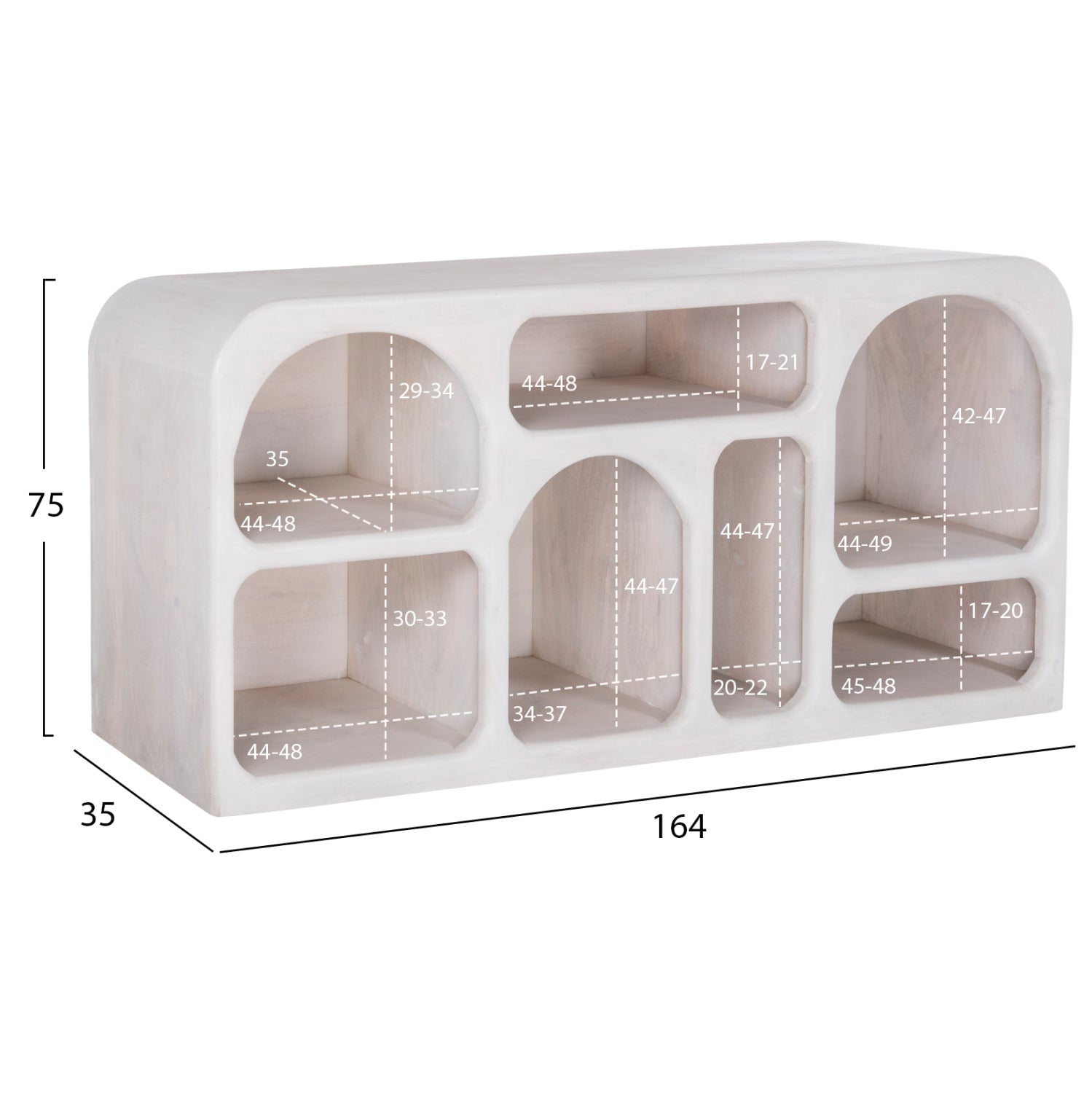 Бюфет HANDYR натурал 165x35x75