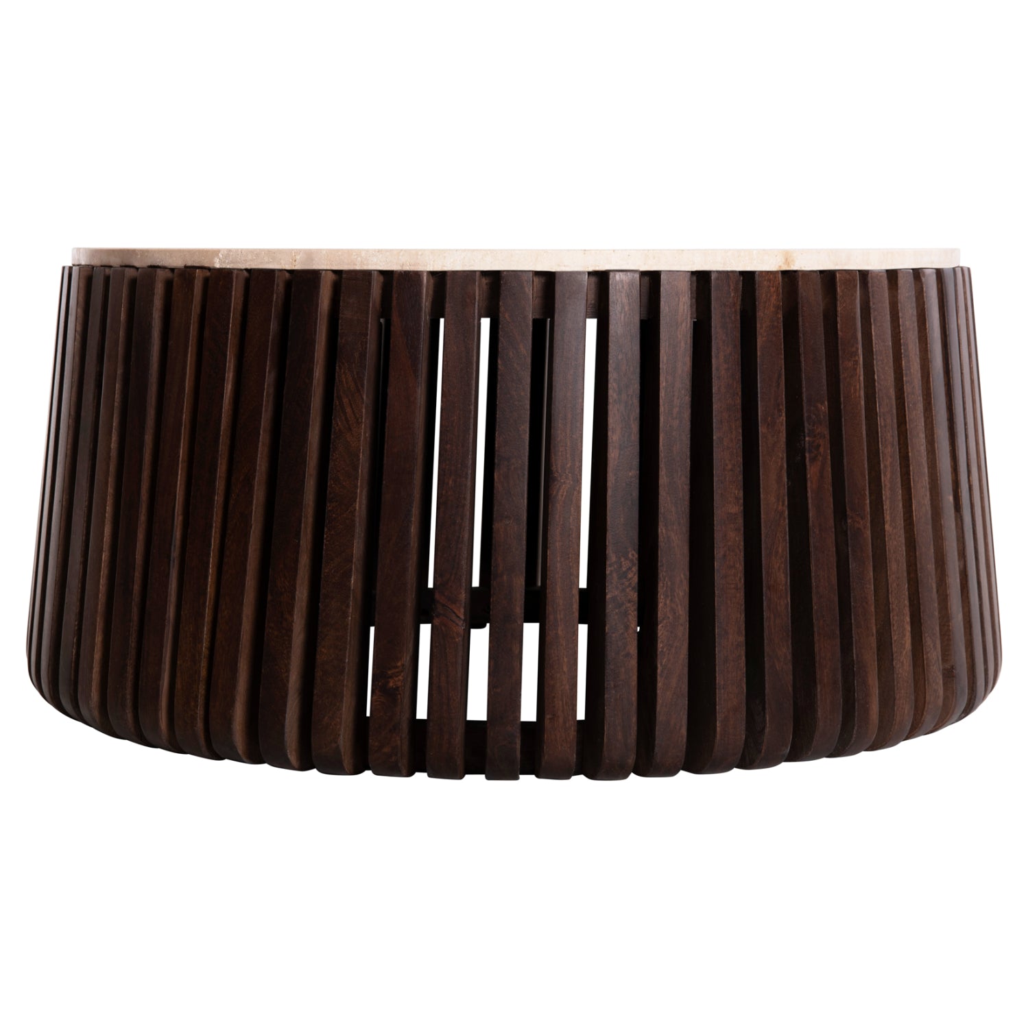 Холна маса KREST кафяв-бял цвят Φ90x40см