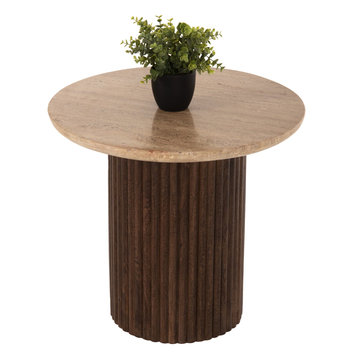 Холна маса GLADYS кафяв цвят Φ55x50см