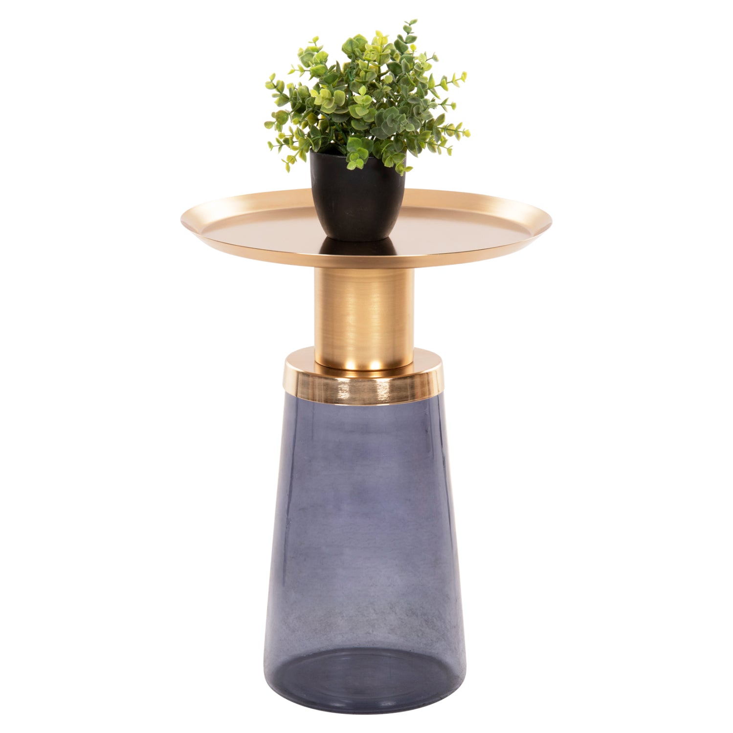 Помощна маса BALLIN цвят син-златист Φ37.5x49.5см