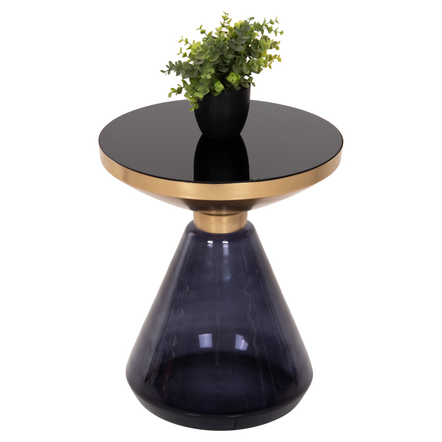 Помощна маса DEMMY черен- лилав-златист цвят Φ41x48Hcм