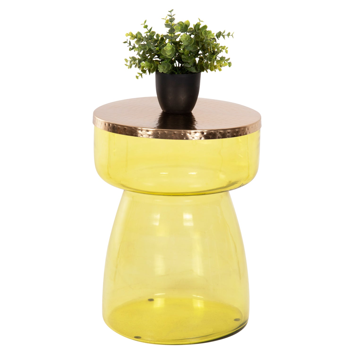 Странична маса RANE зелен-златист цвят Φ36x47см