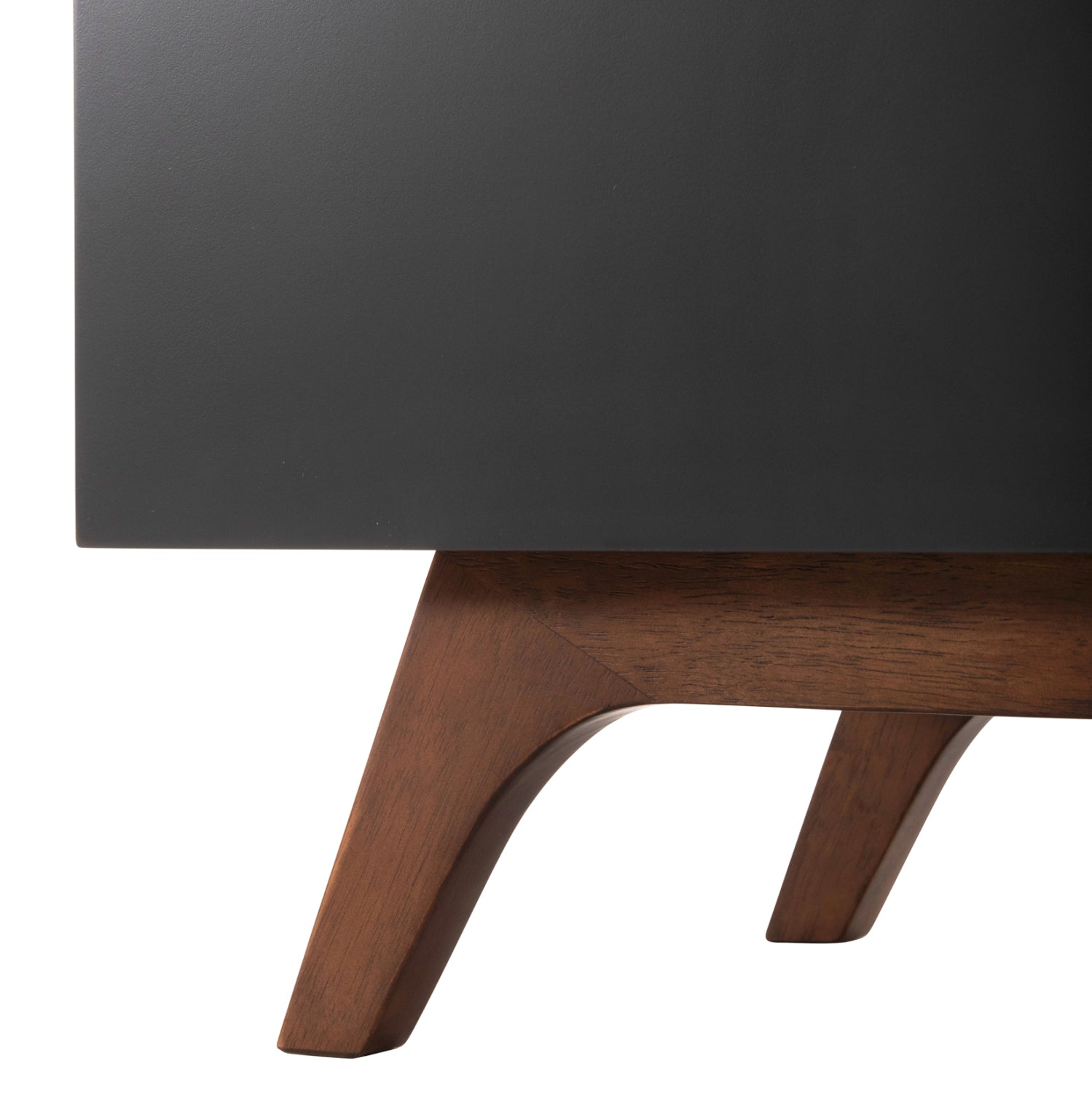 Бюфет PREDA цвят орех-тъмно сив 167x28-40x80