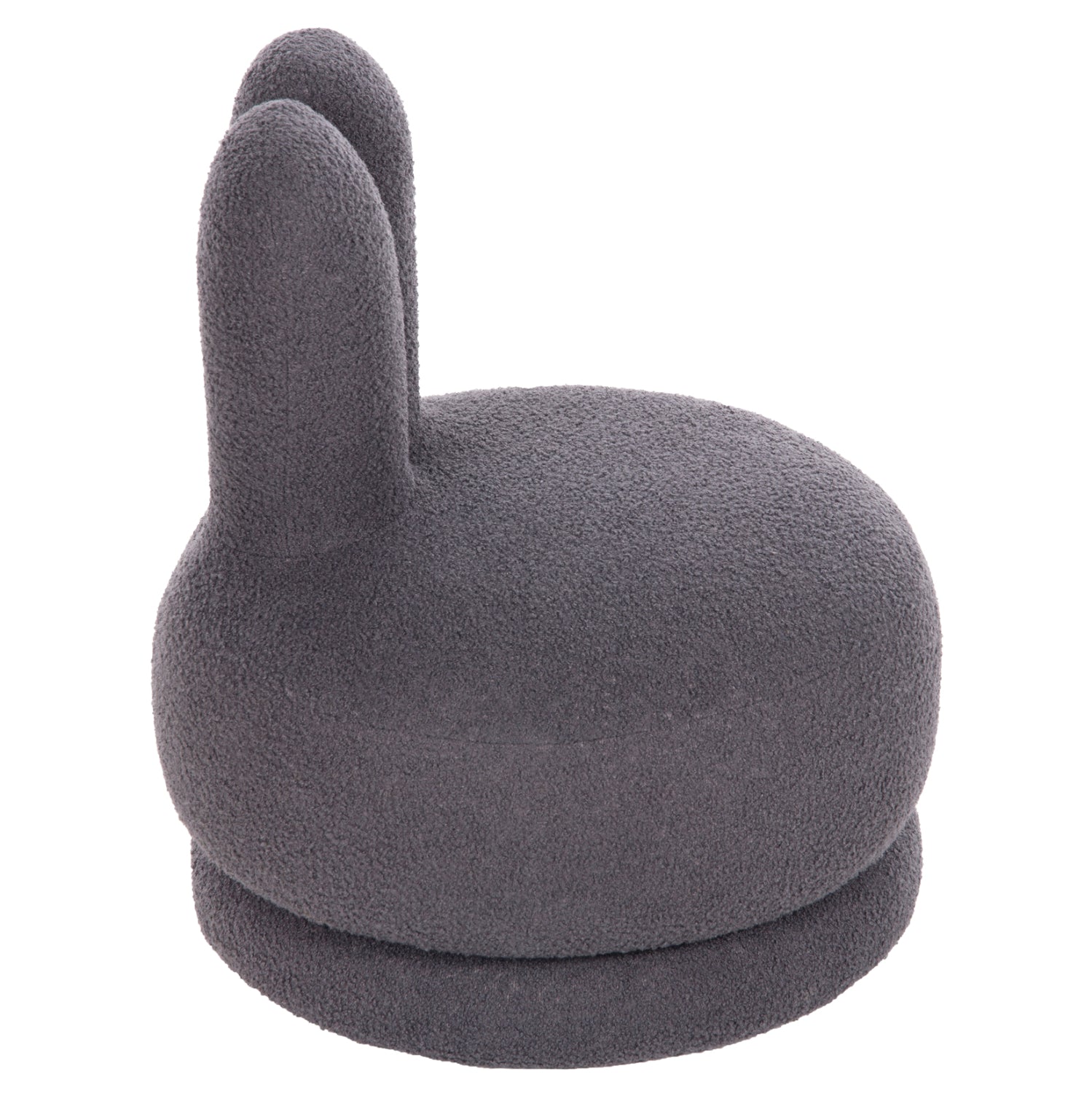 Въртяща се табуретка Фриво бъни букле -сив цвят