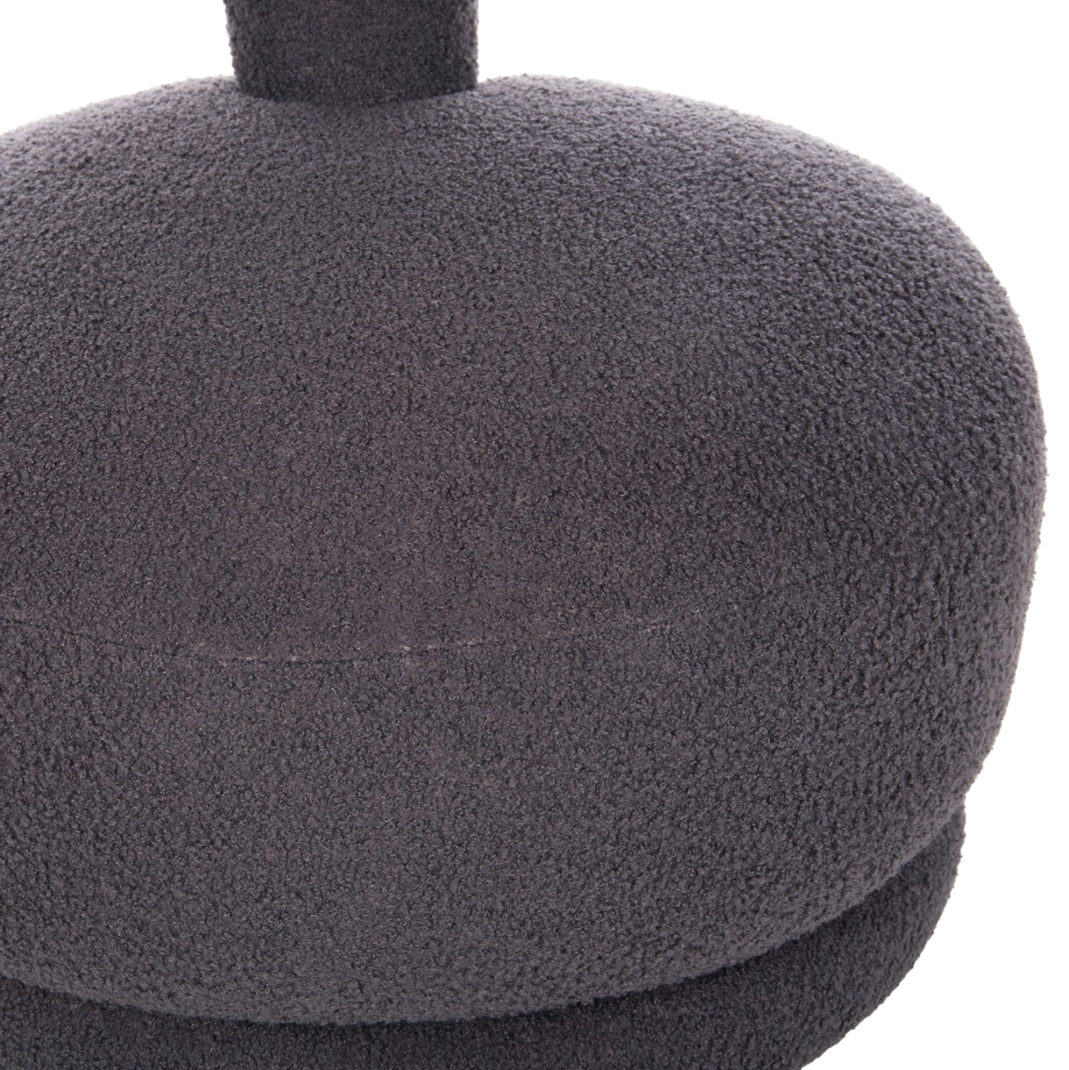 Въртяща се табуретка Фриво букле сив цвят