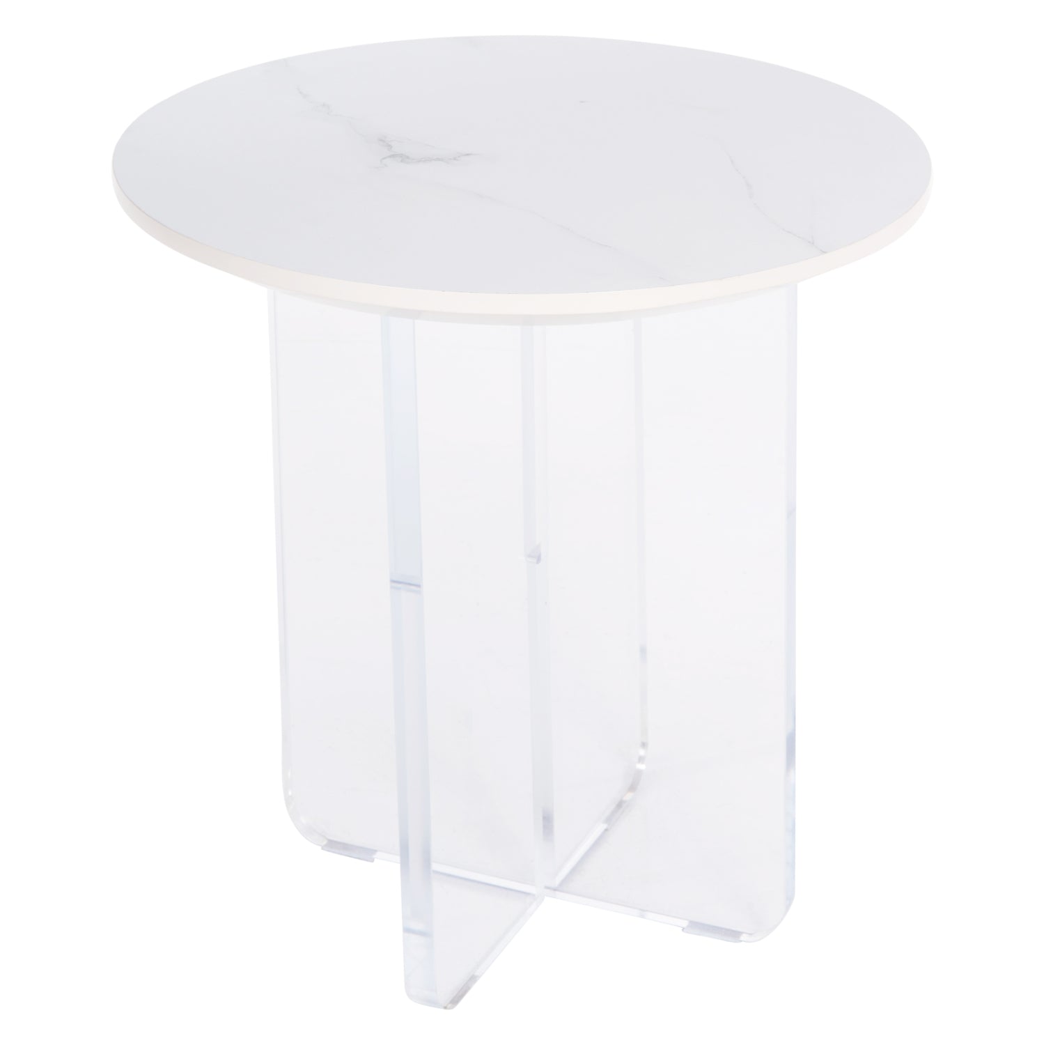 Холна маса ACRYLON бял цвят Φ40x41см