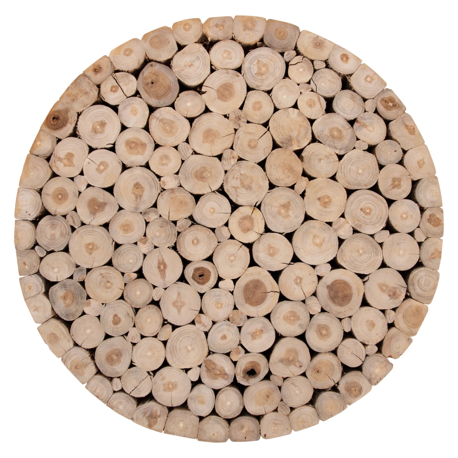 Масичка за кафе Теа тиково дърво естествен цвят Φ80x46см