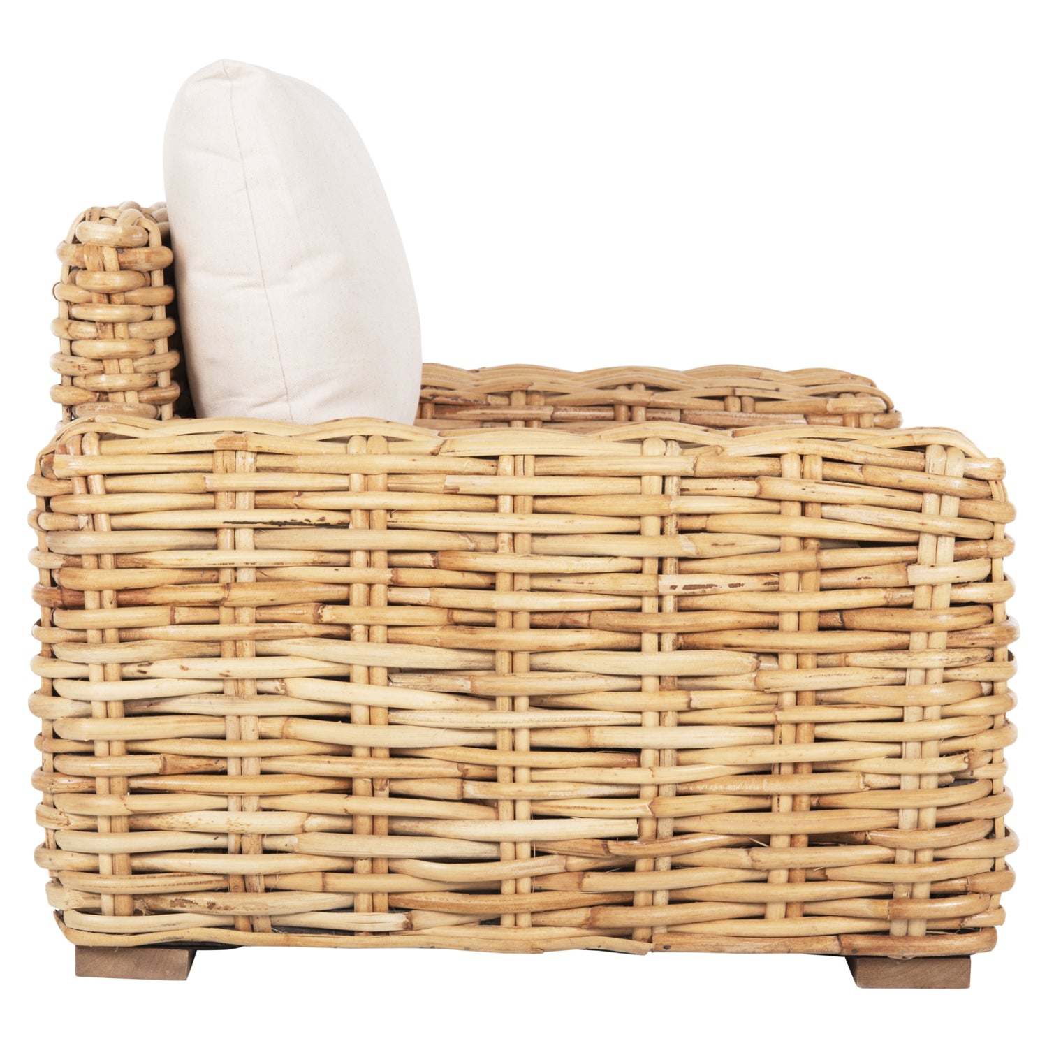 Фотьойл tropel от манго-ратан, естествено бяло, с възглавници 110x88x70-85см