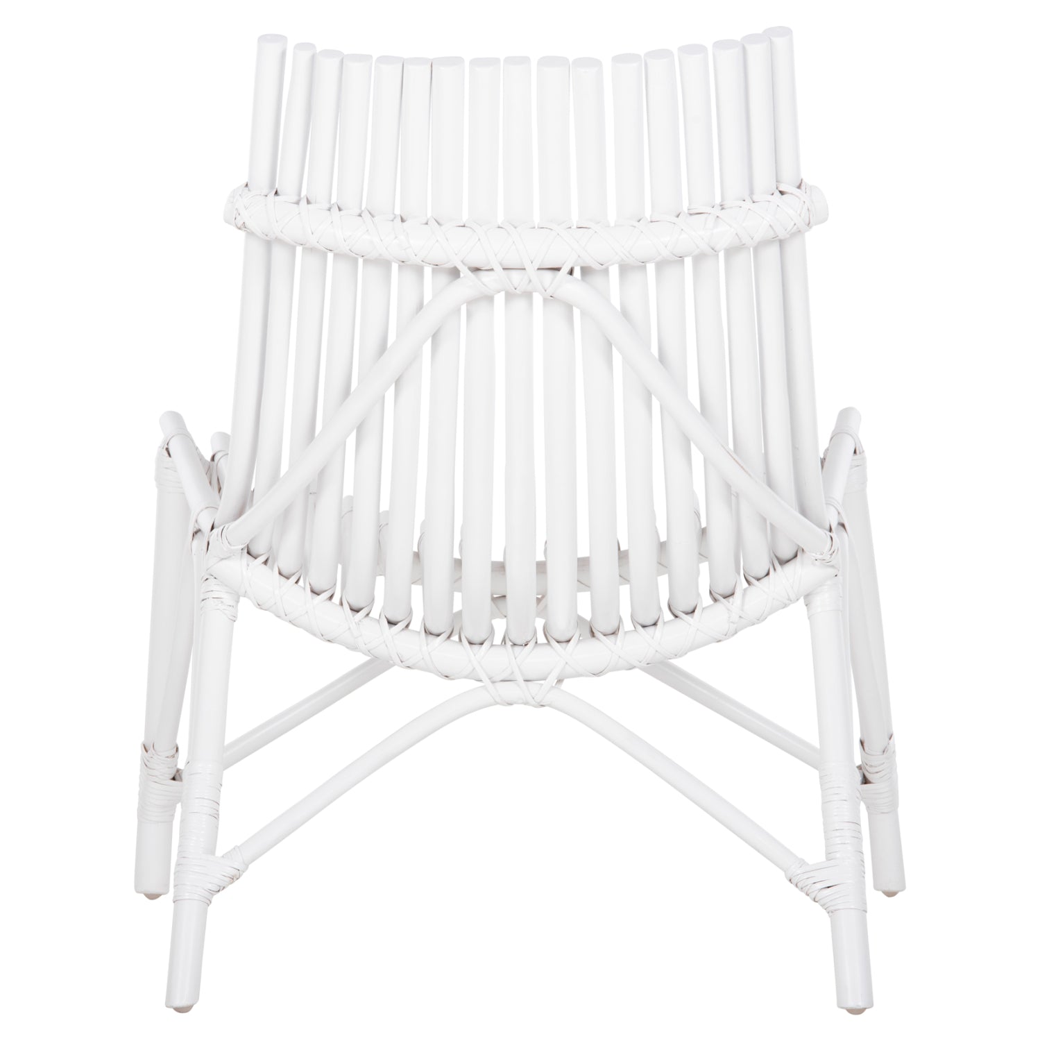 Градински стол CELLION с ратанови пръти в бял цвят 76x72x83см.