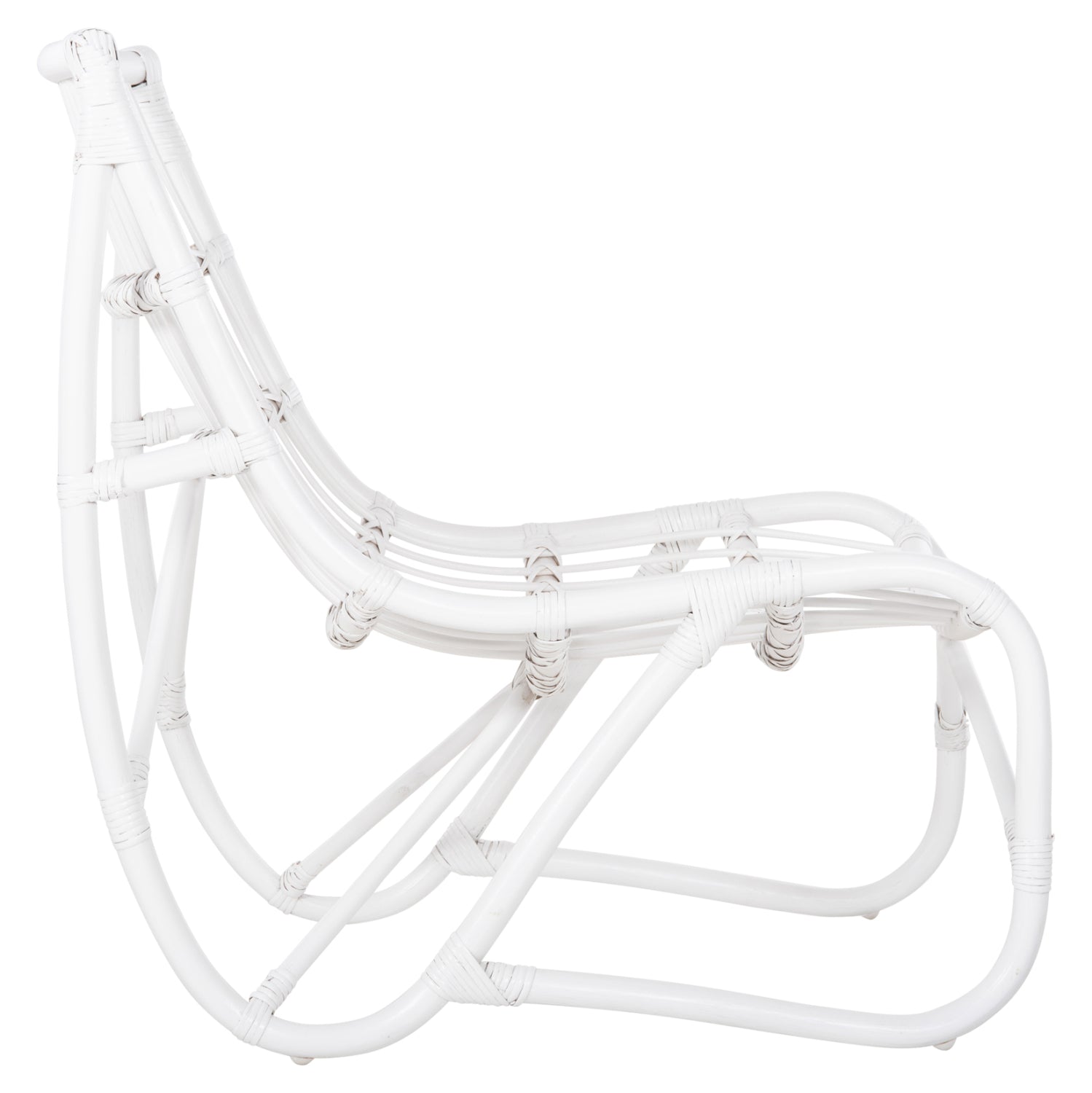 Кресло GRINN бял цвят ратан 56,5x73,5x79,5