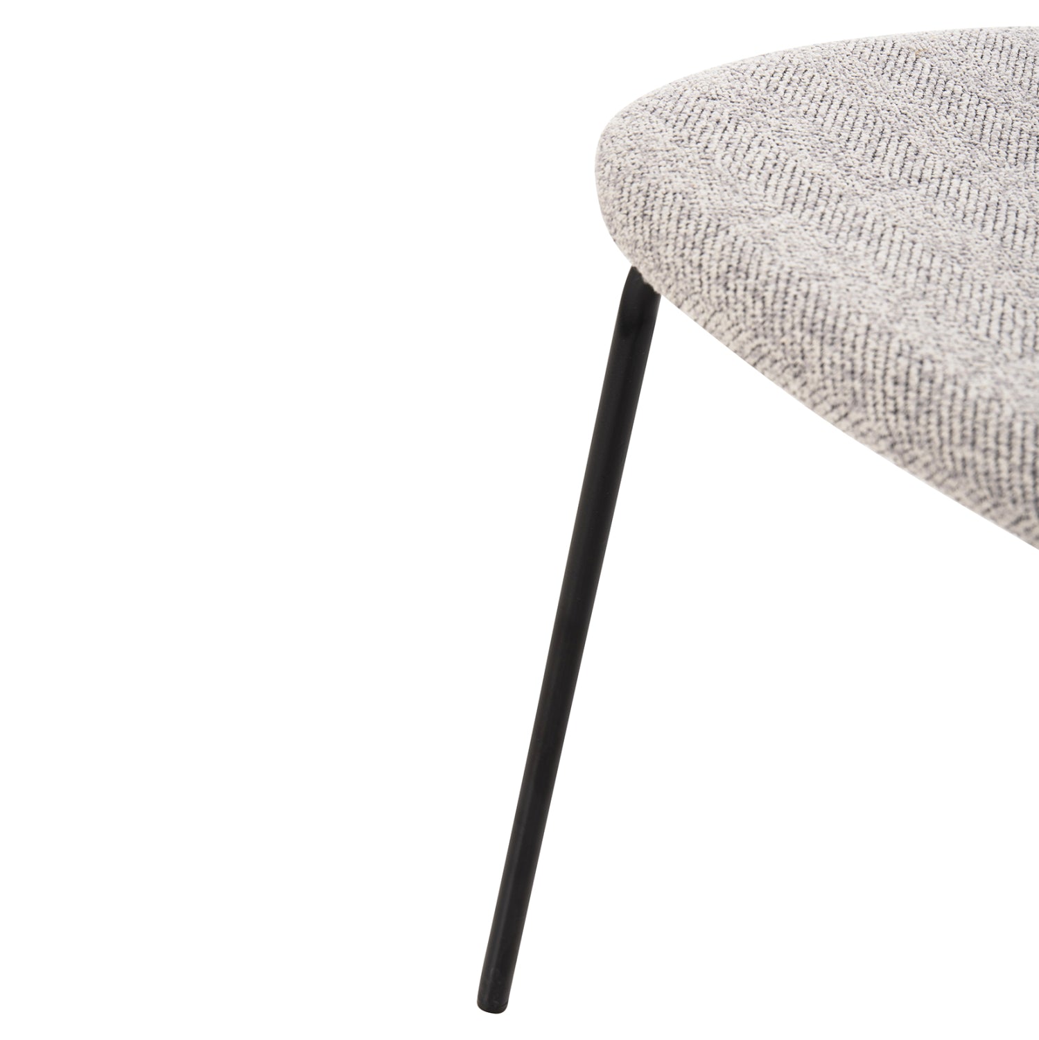 Стол DORY цвят светло сив-черен