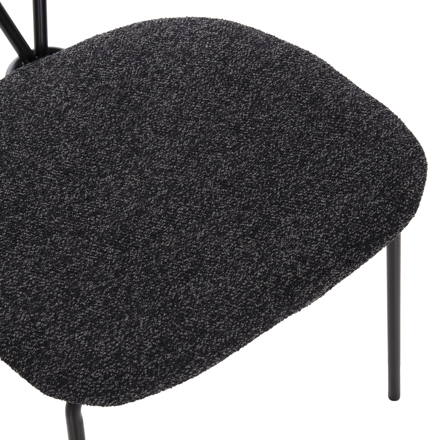 Стол DORY цвят тъмно сив-черен