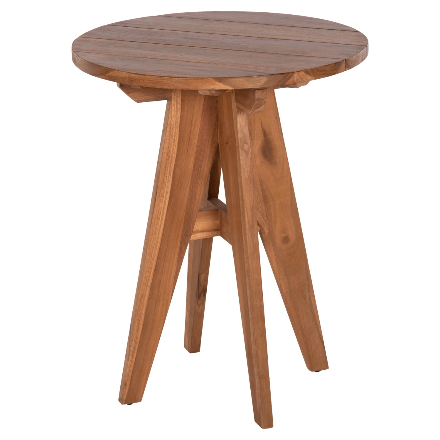 Маса Лео φ60 тиково дърво-натурал