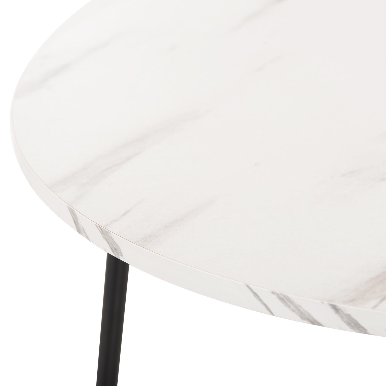 Комплект холни маси 2 бр CUPPER бял-черен цвят