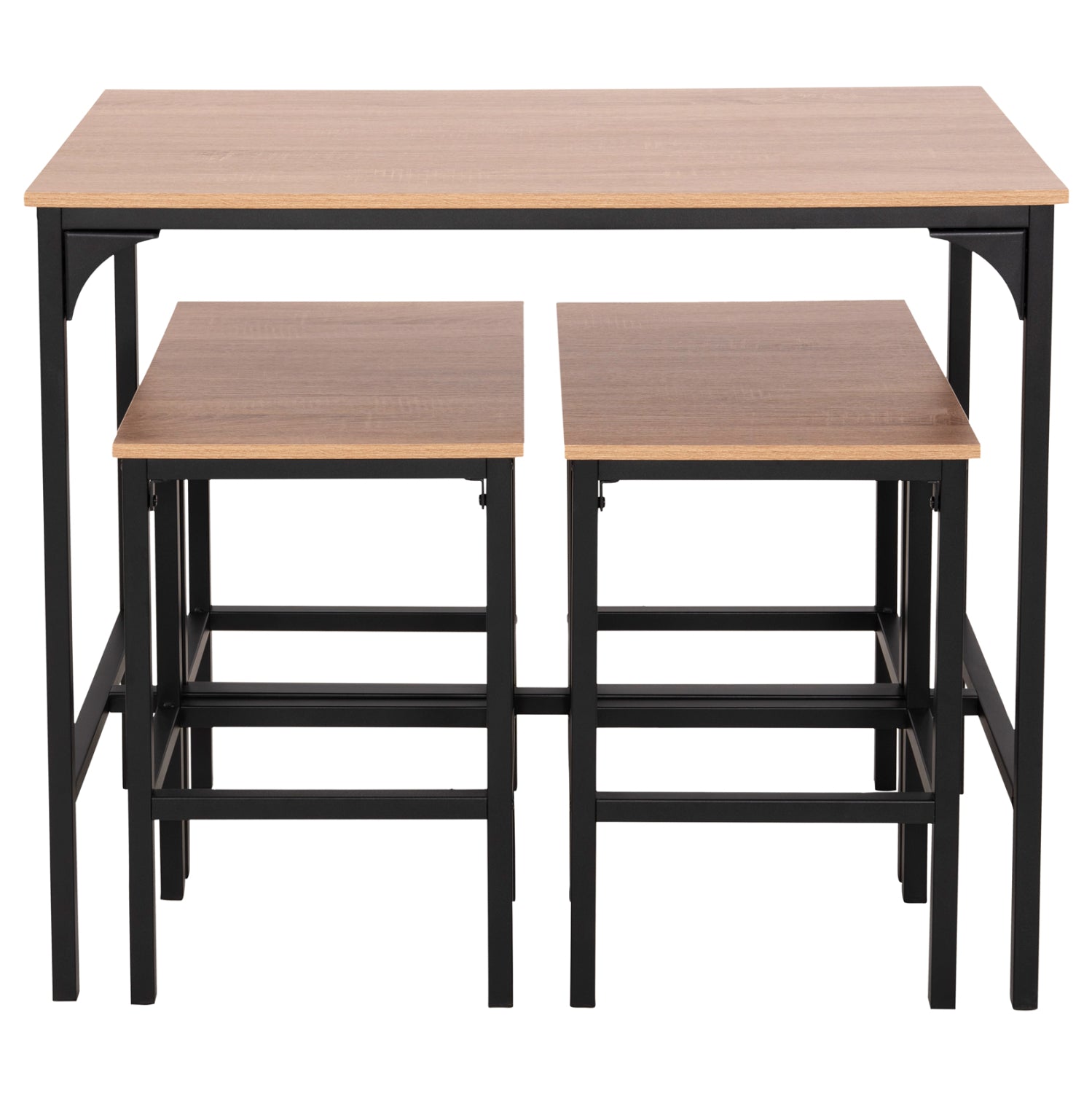 Бар комплект BOXY 5 части маса 100x60x86 цвят сонама-черен