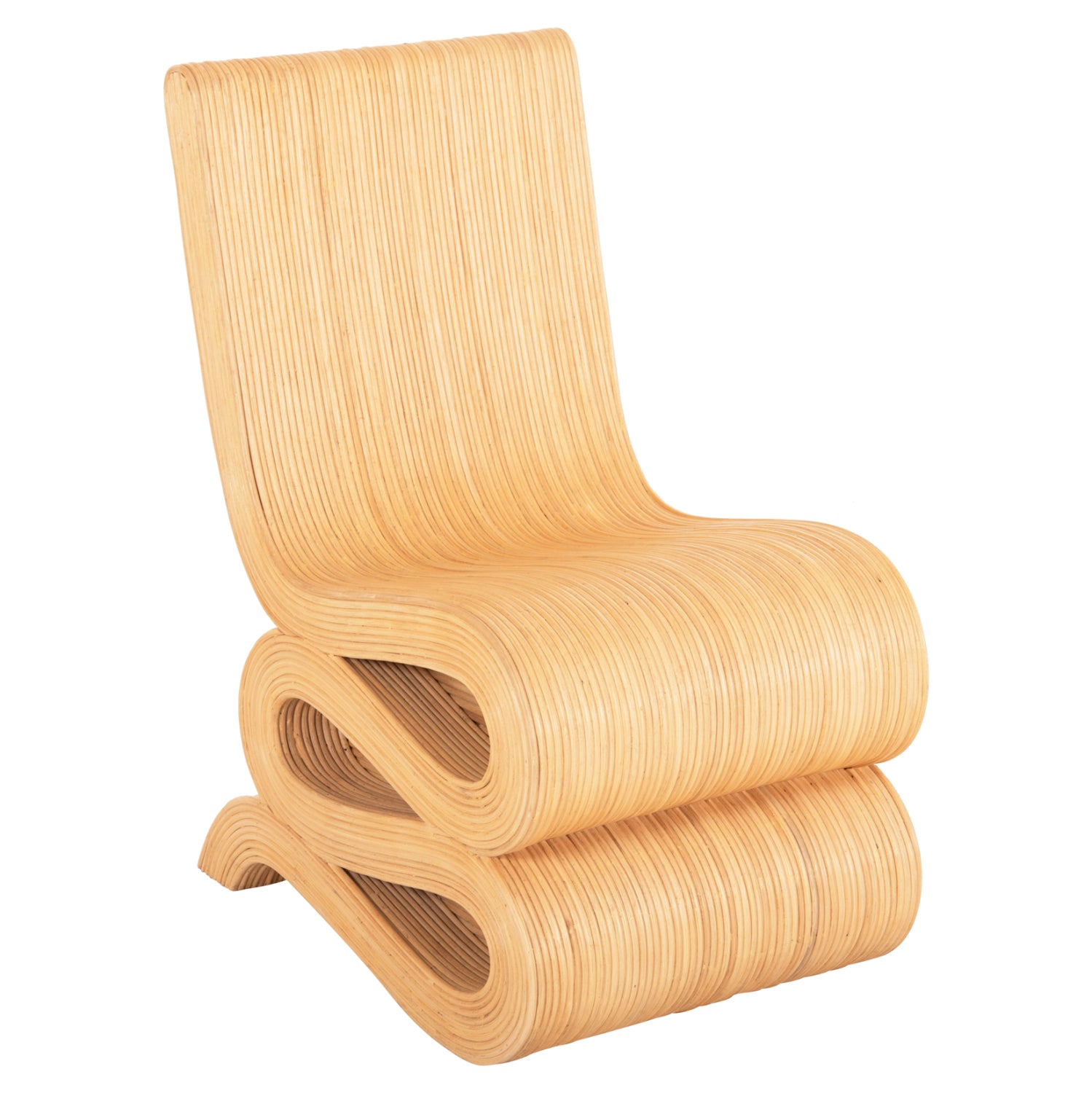 Фотьойл Лундж, естествен ратан, 46x66x86 см