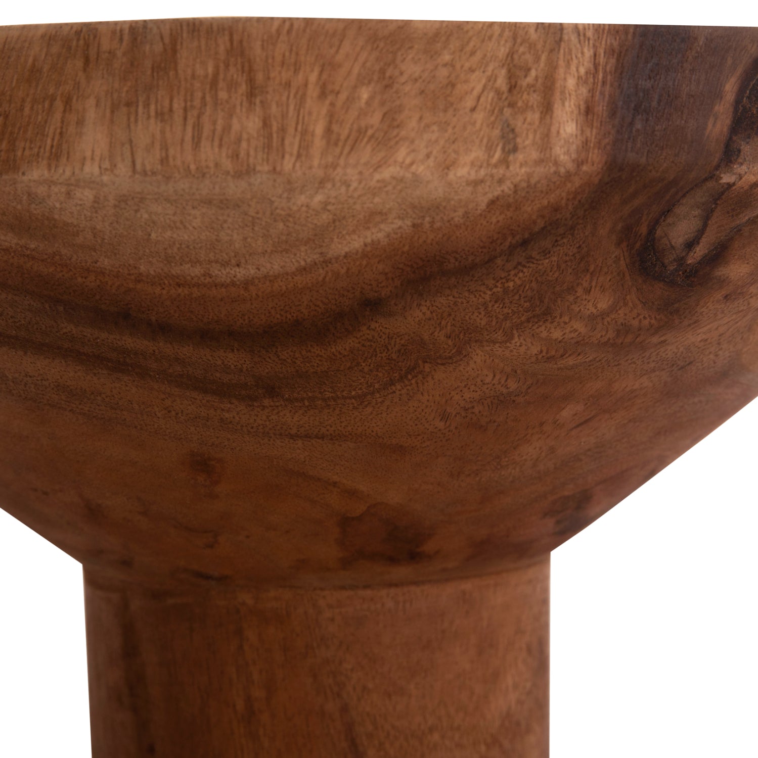 Странична маса Bermal от масивно суарово дърво в естествен цвят φ35x65hcм