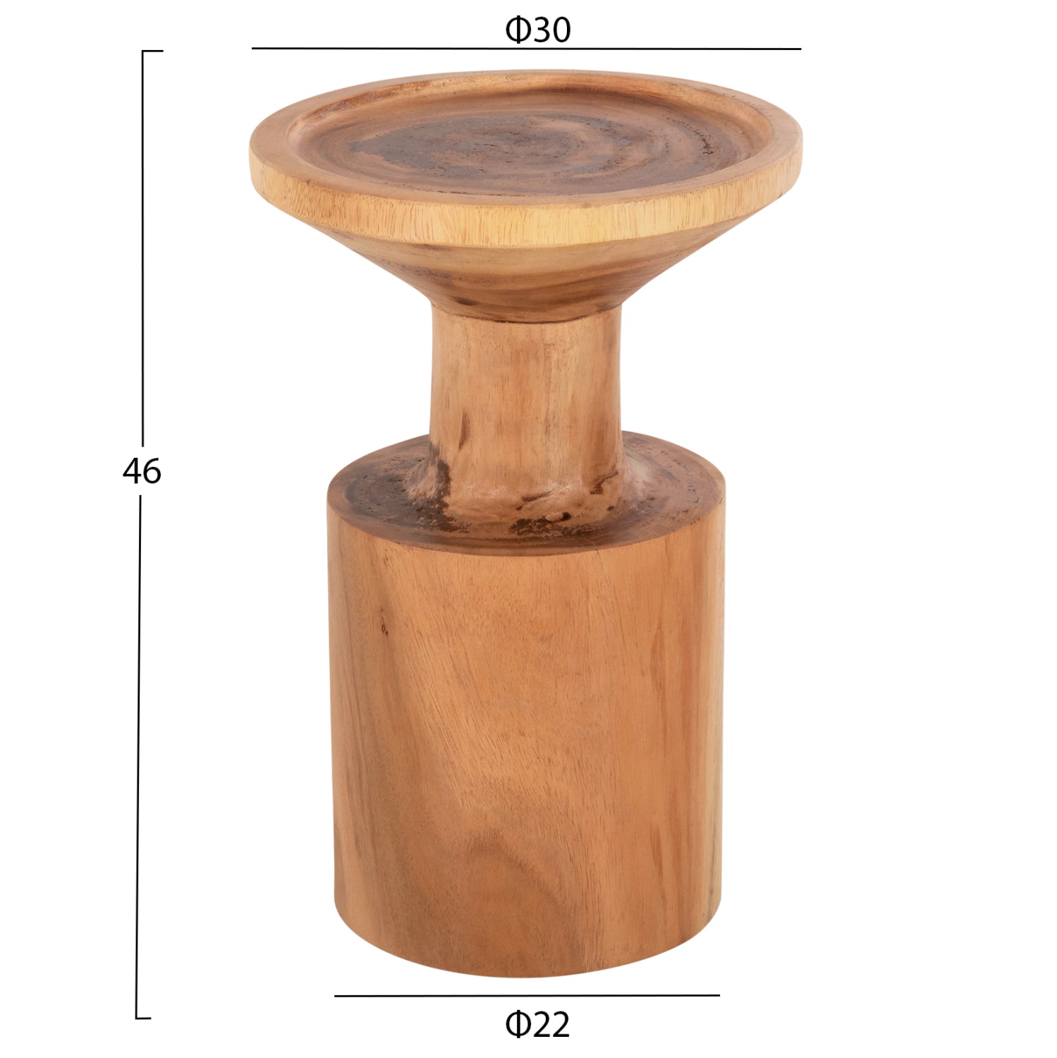 Странична маса BERMAL естествен цвят Φ30x46Hcм