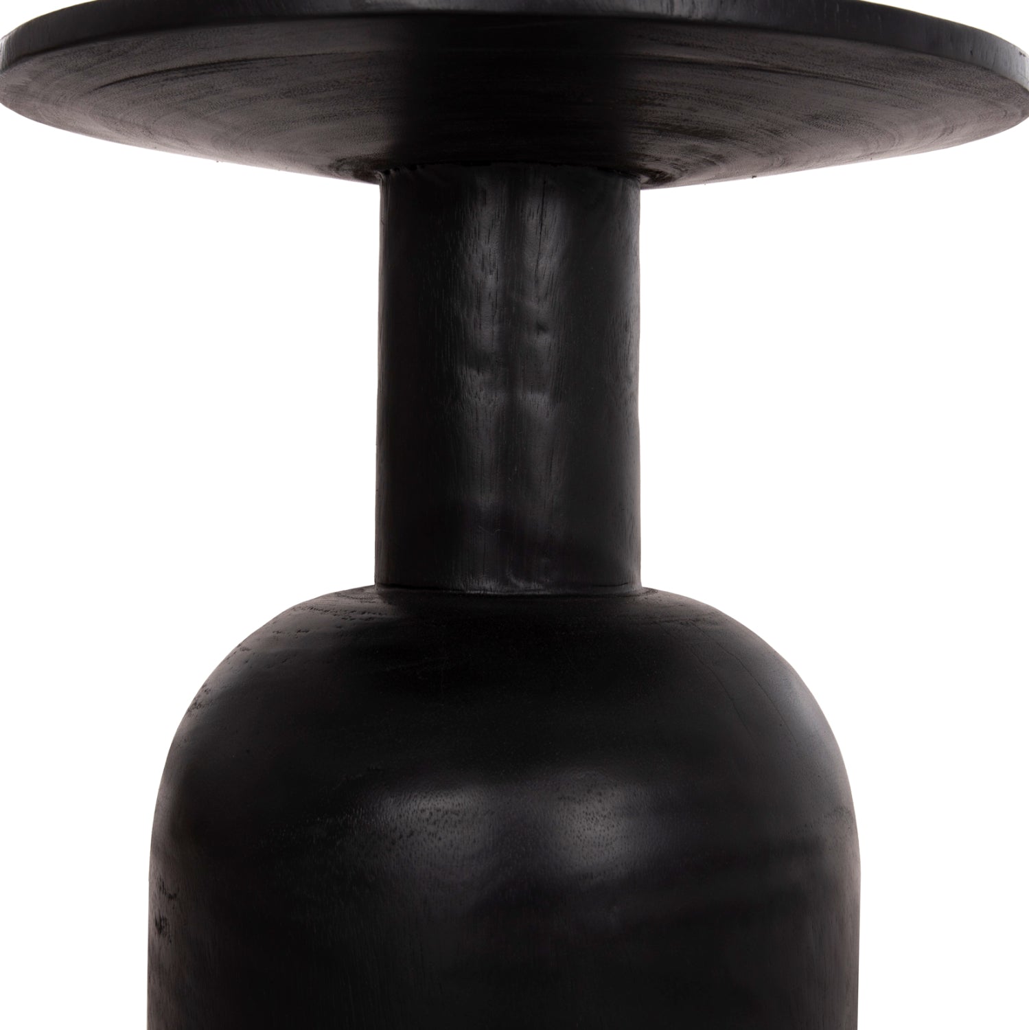 Странична маса Pumbe suar дърво в черен цвят φ40x50hcм