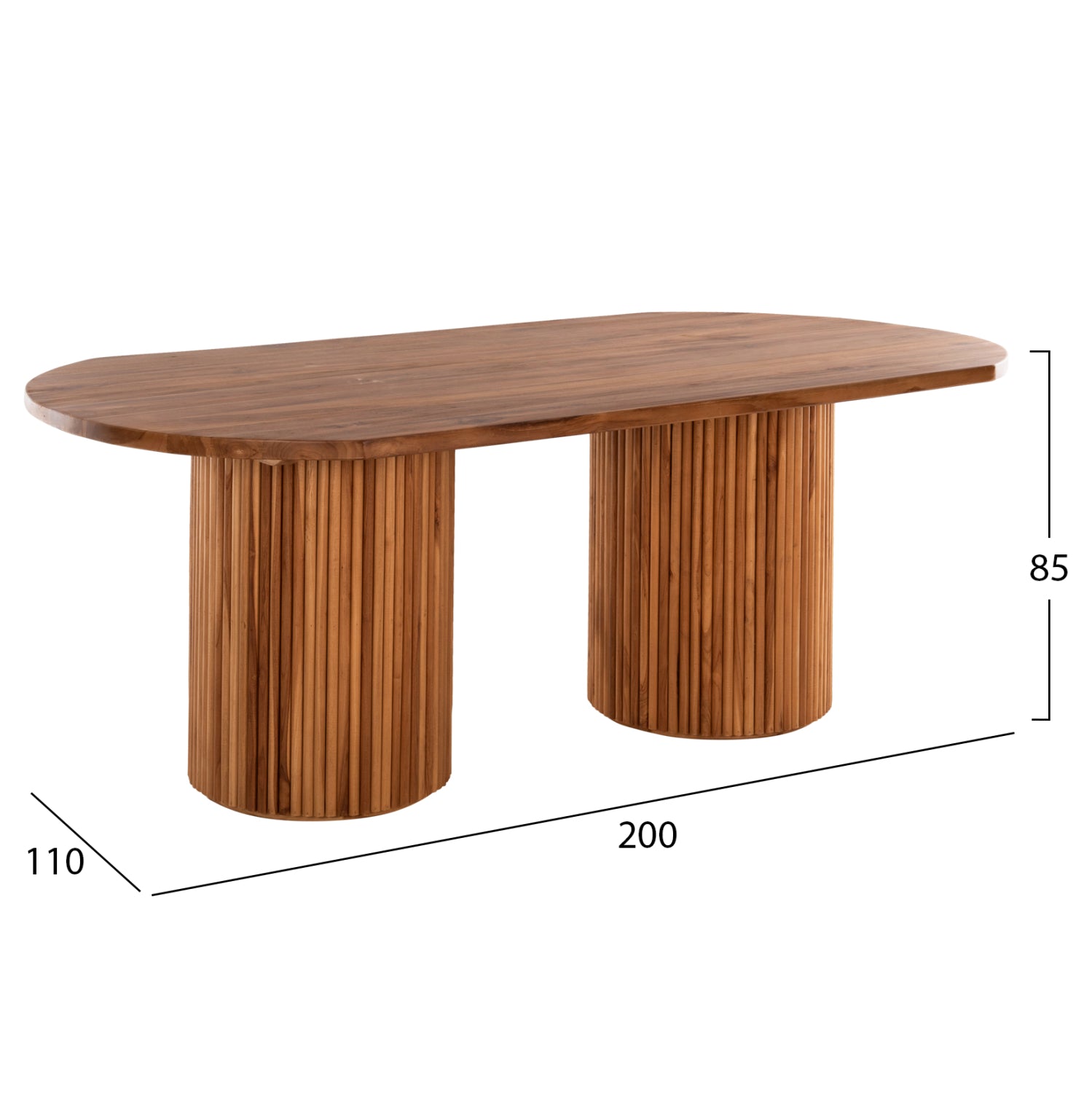 Трапезна маса  DREMA естествен цвят  200X110X77.5см