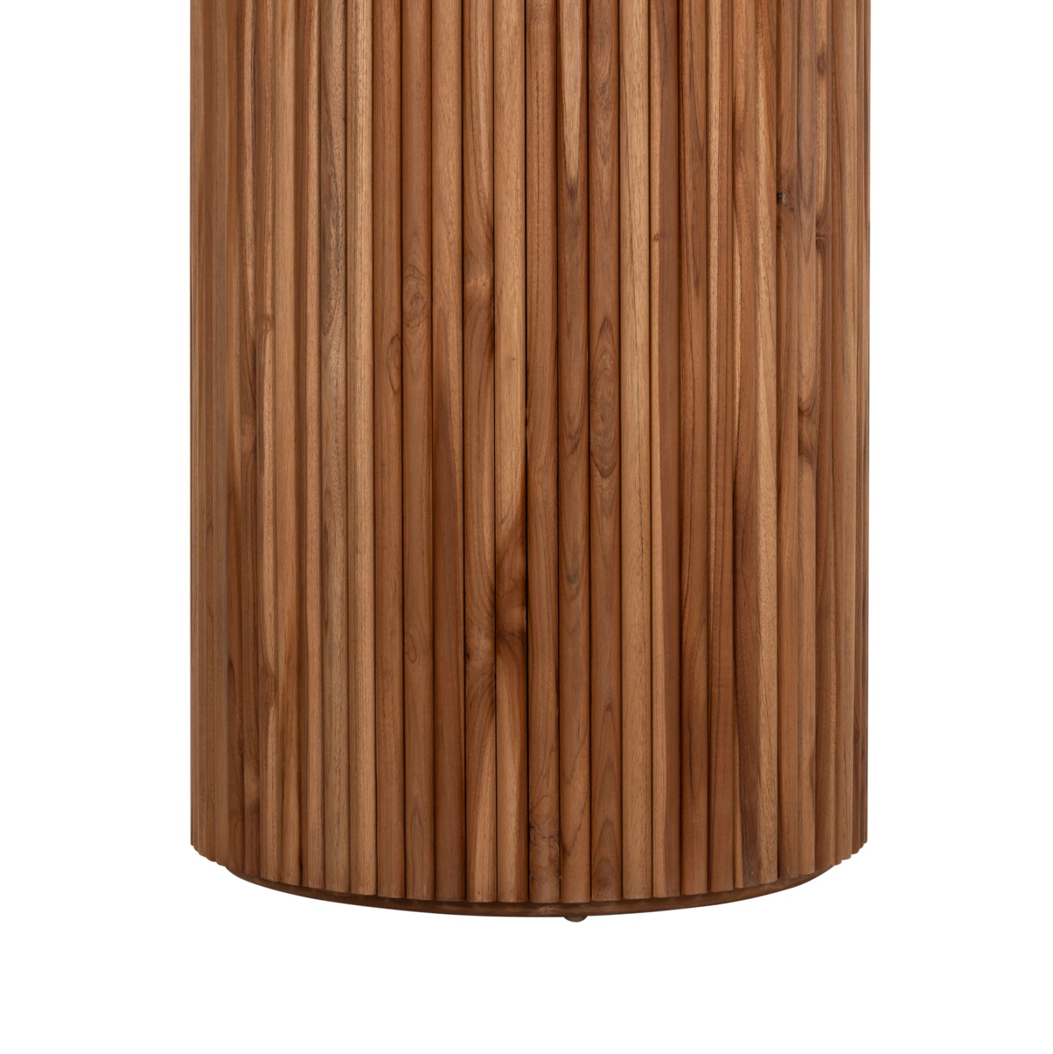 Кръгла трапезна маса RODER тиково дърво - 3 см. дебелина на повърхността - φ130x79.5cm