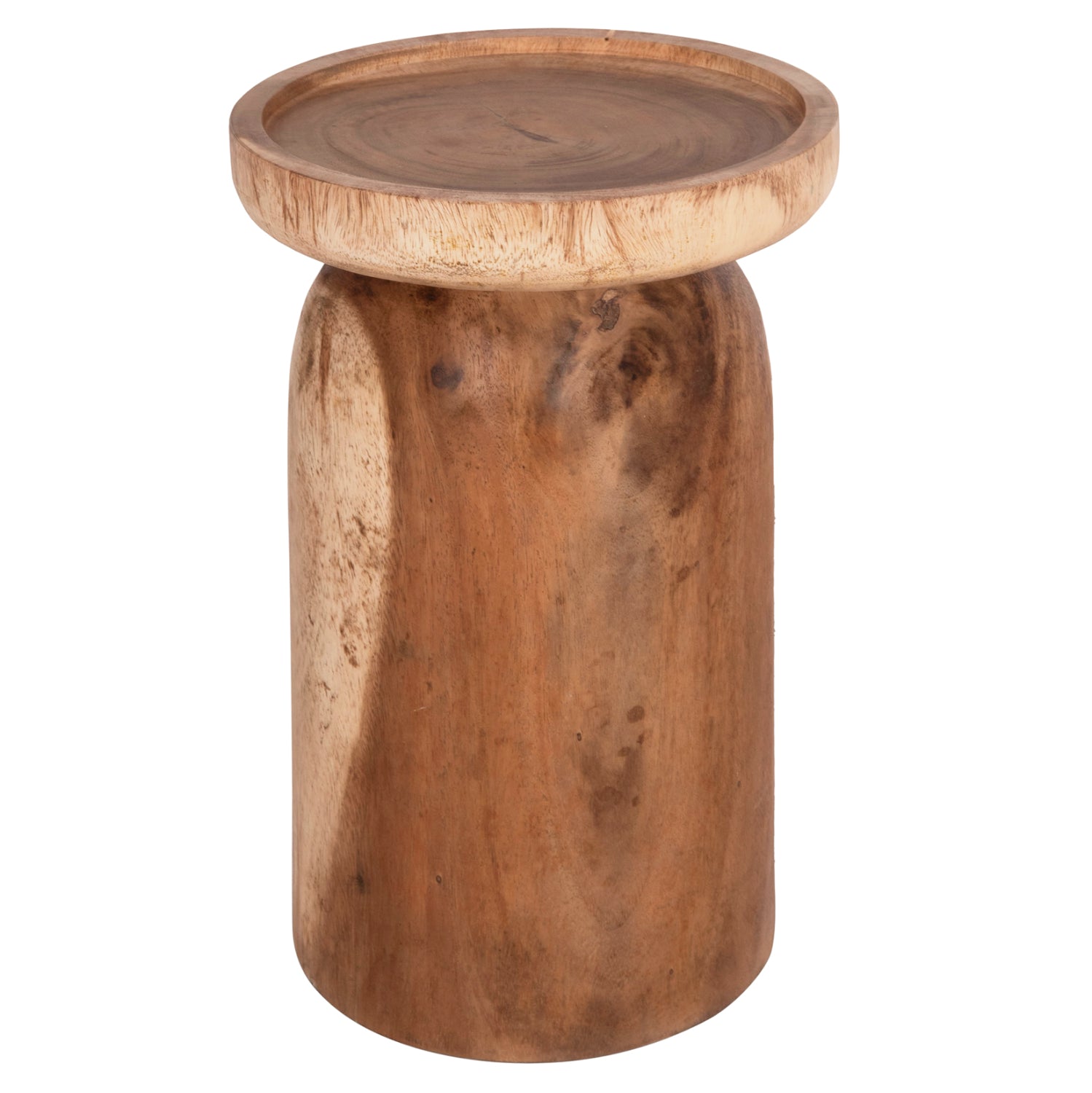 Странична маса Loki масивна дървесина suar, натурален цвят φ30x50hcм