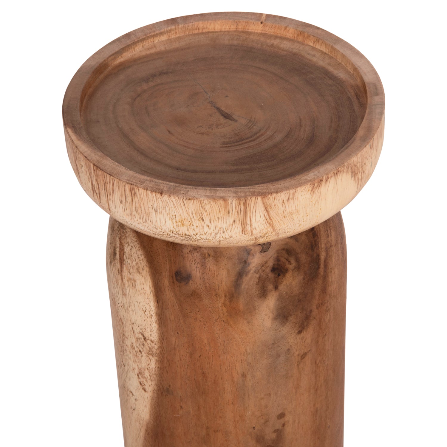 Странична маса Loki масивна дървесина suar, натурален цвят φ30x50hcм