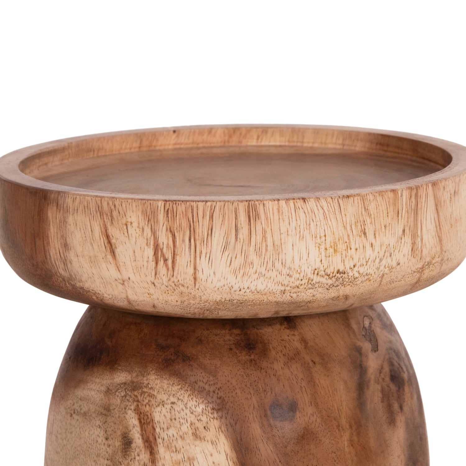 Странична маса Loki масивна дървесина suar, натурален цвят φ30x50hcм