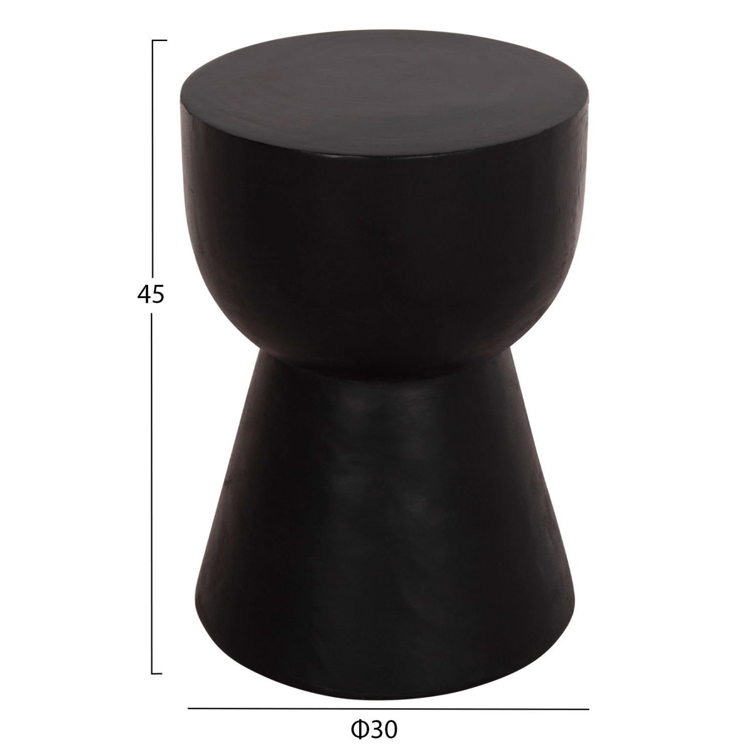 Табуретка ΜΑΜΒΑ черен цвят Φ30x45