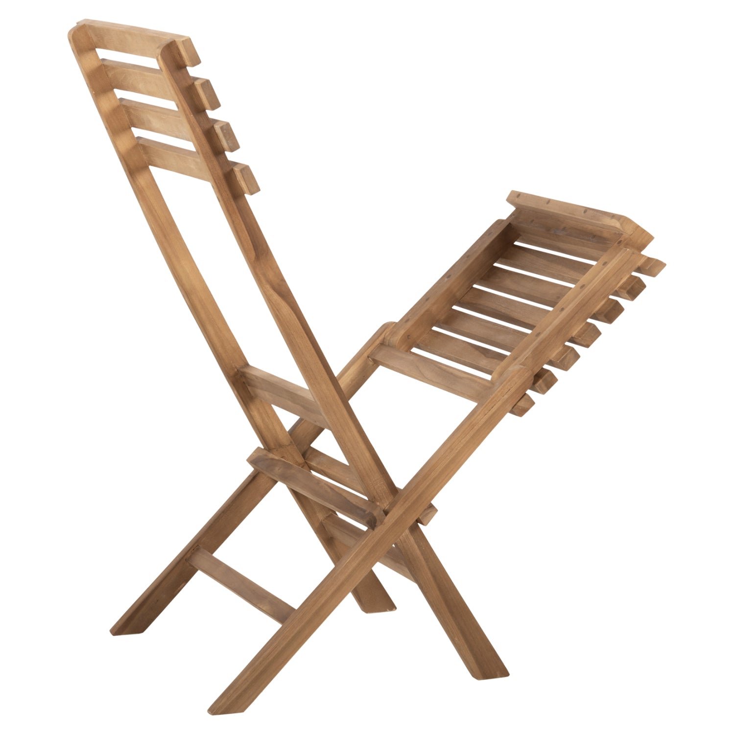 Комплект градински Кендъл 3 части /натурал сгъваем тиково дърво с маса 60/60/75.5см