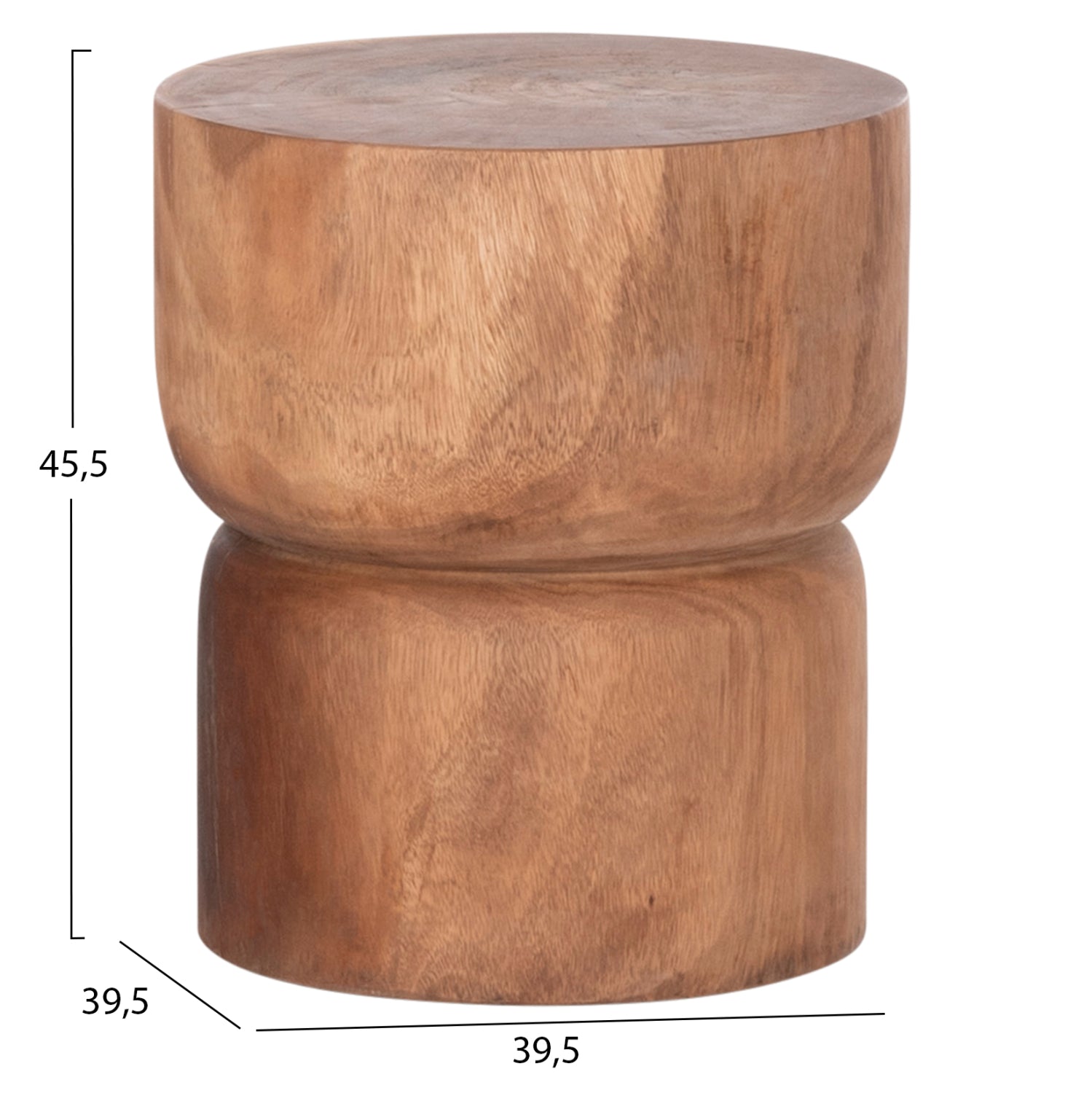Табуретка  FEBRY  -натурал Φ39,5x45,5 масивно дърво